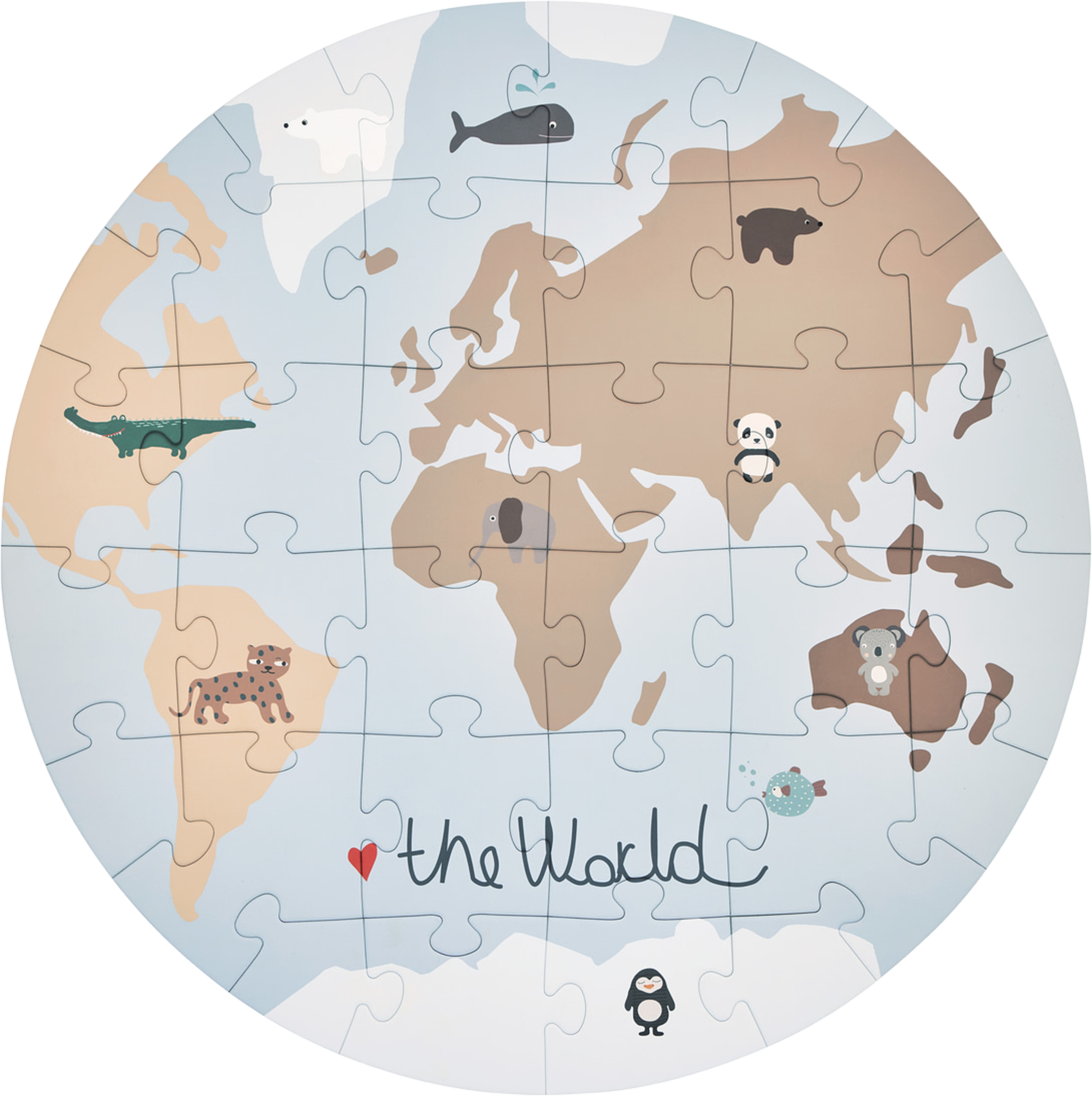 The World Puzzlec, från OYOY Mini, i färgen multi. Klicka för att öppna bilden i stort format