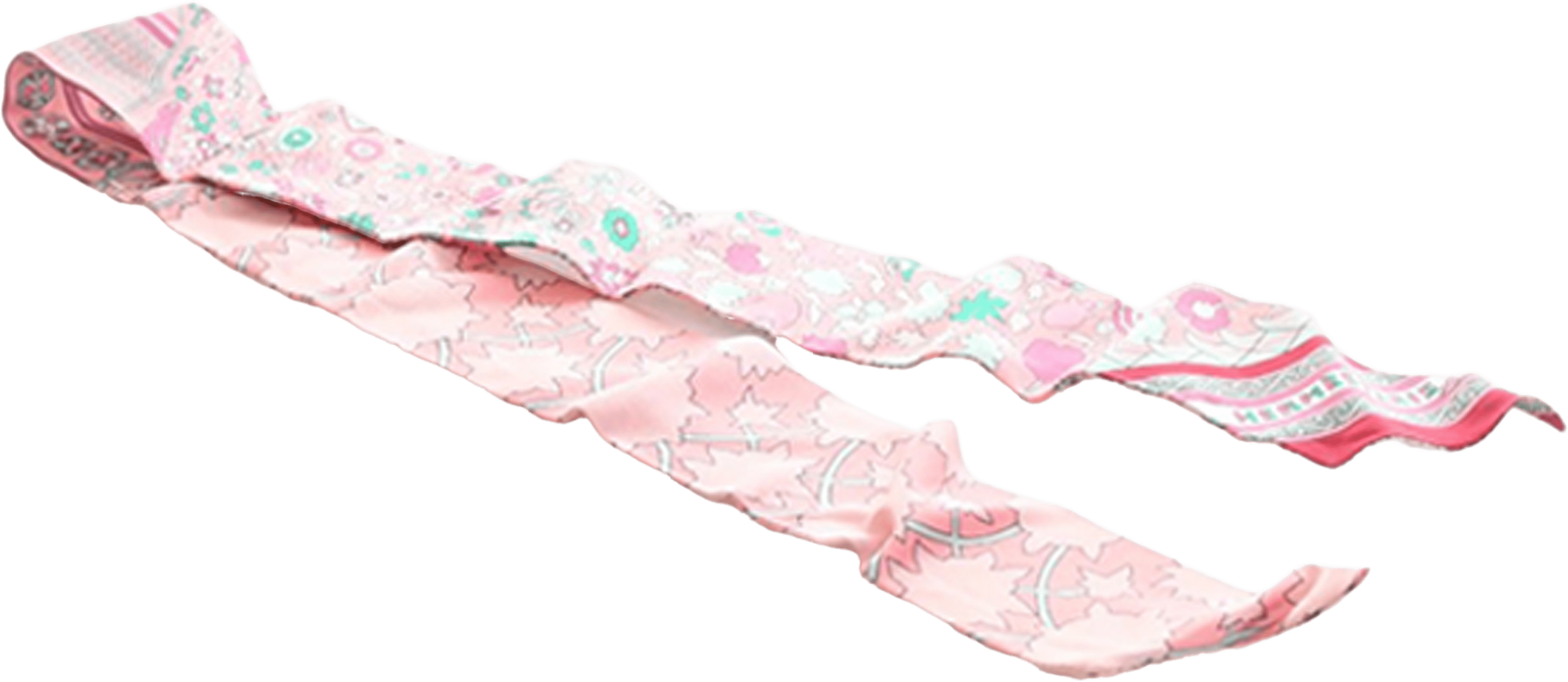 Hermès Tapis Persans Silk Twilly Scarf, från Luxclusif, i färgen pink. Klicka för att öppna bilden i stort format