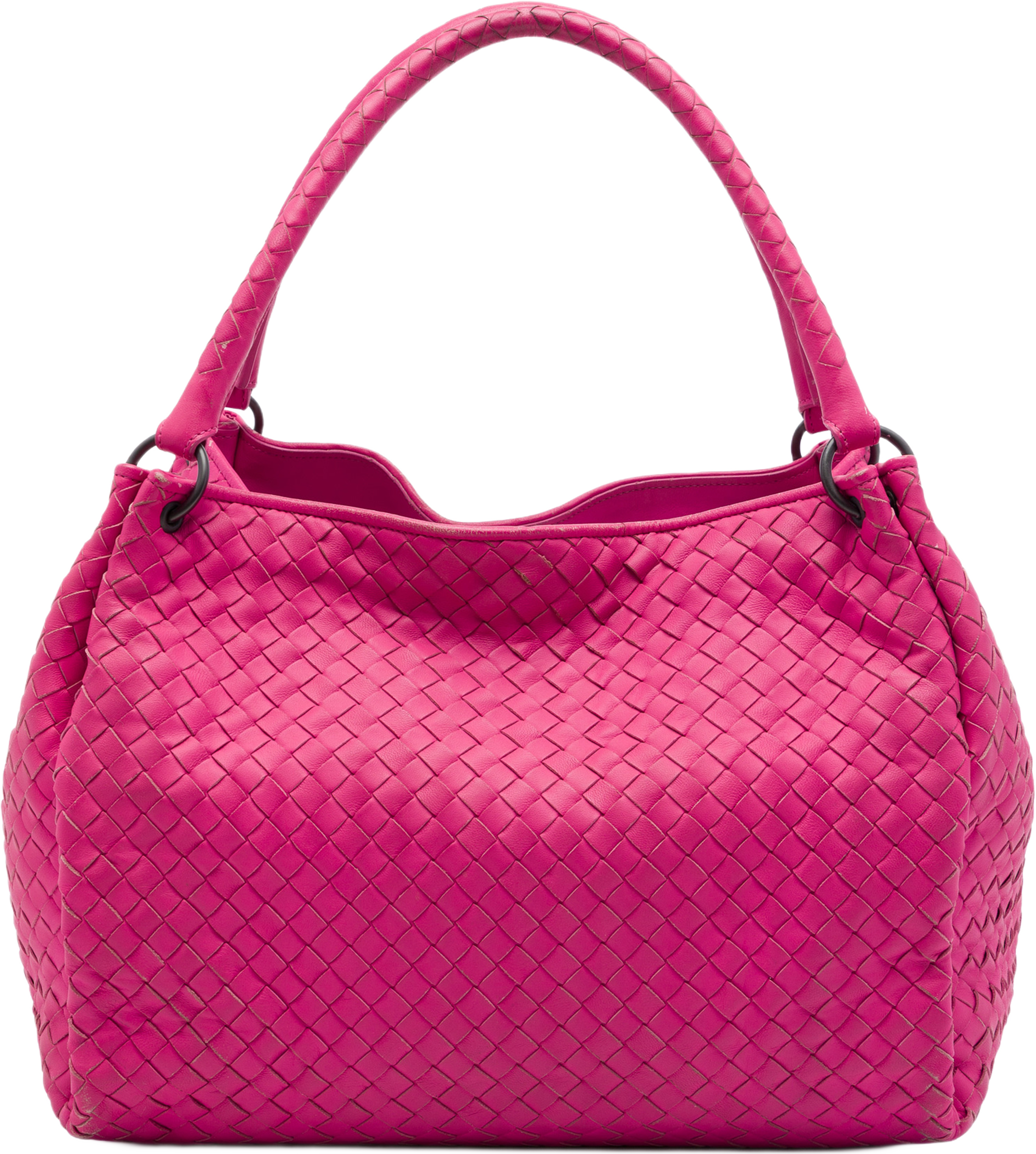 Bottega Veneta Nappa Intrecciato Parachute Tote, från Luxclusif, i färgen rosa. Klicka för att öppna bilden i stort format