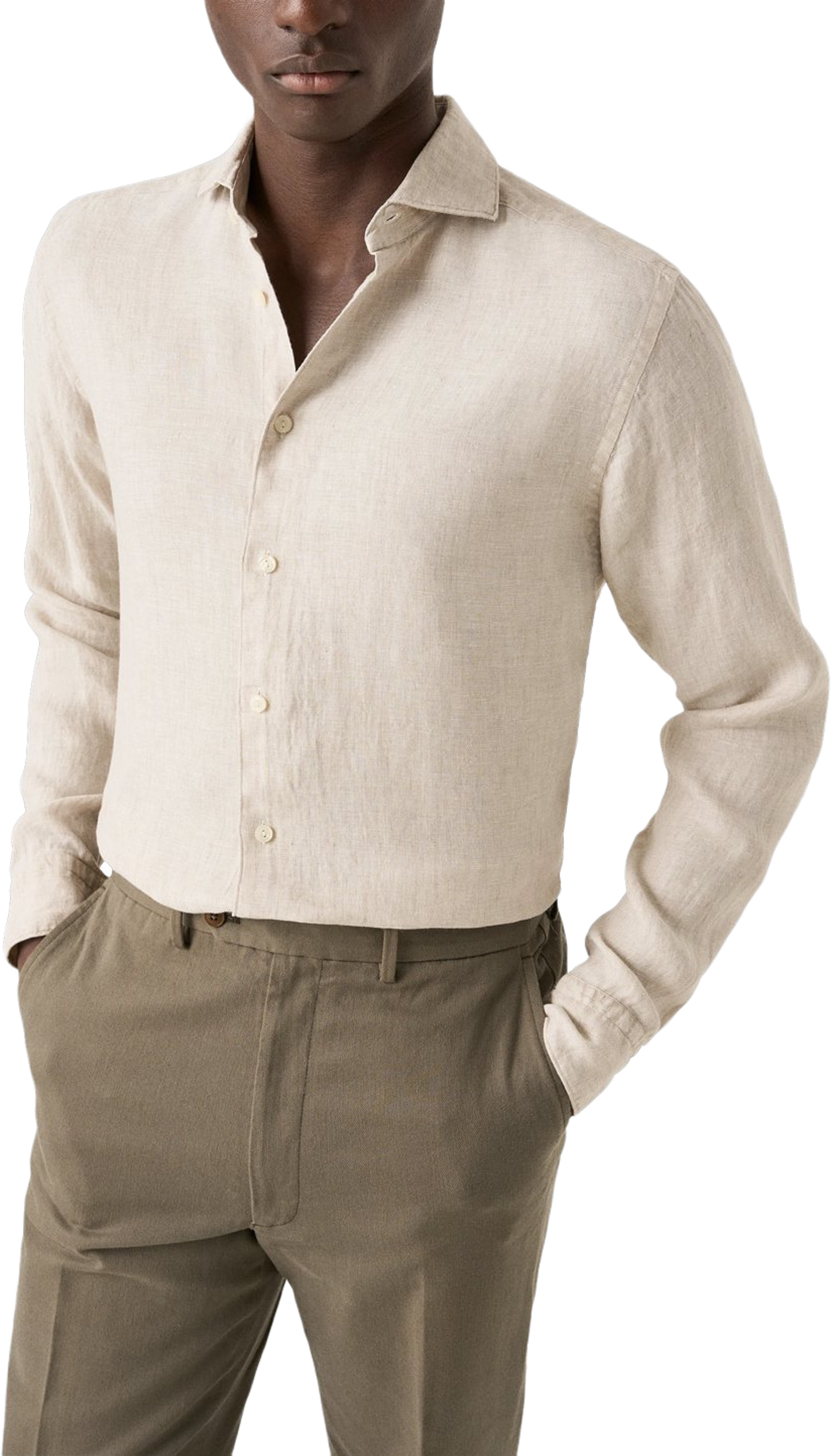 Linne Twill-skjorta Contemporary Fit