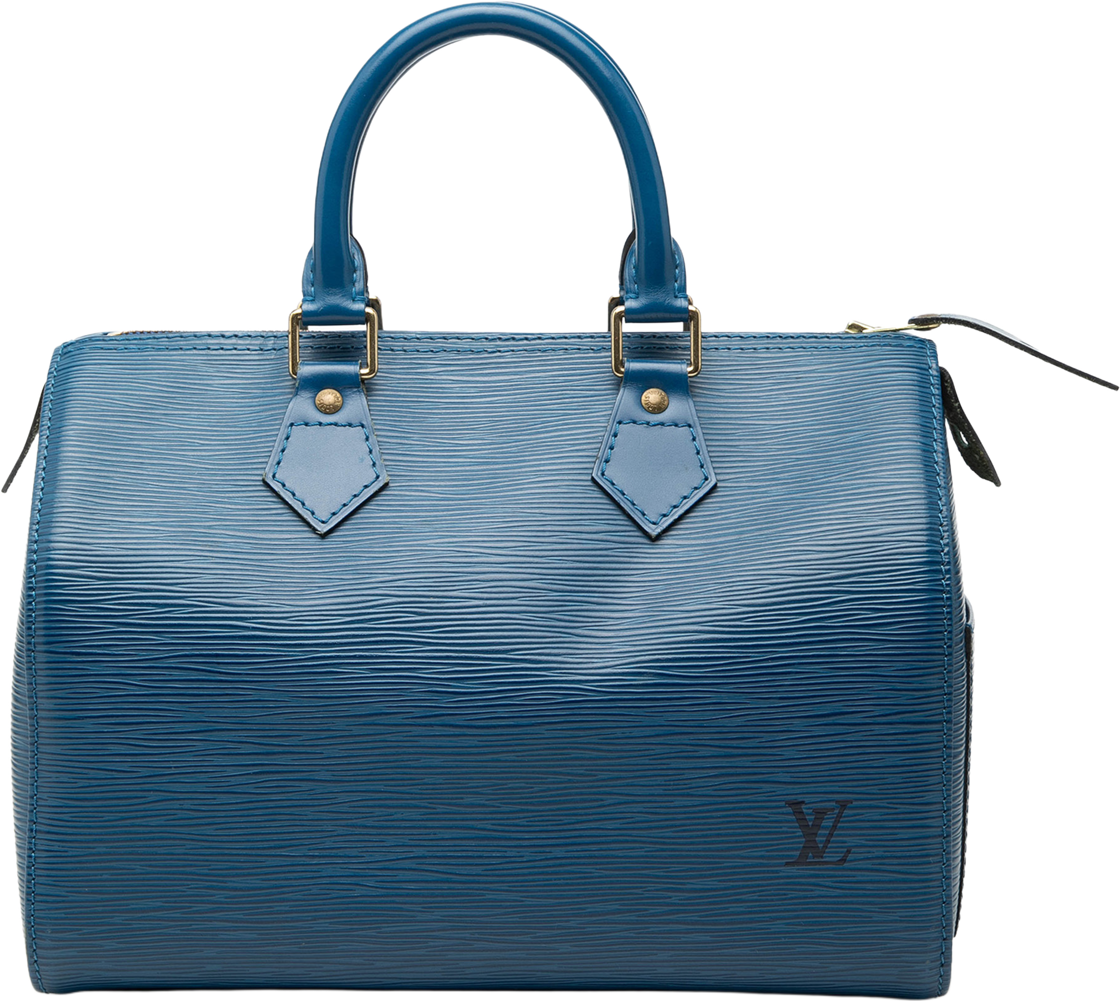 Louis Vuitton Epi Speedy 25, från Luxclusif, i färgen blue. Klicka för att öppna bilden i stort format