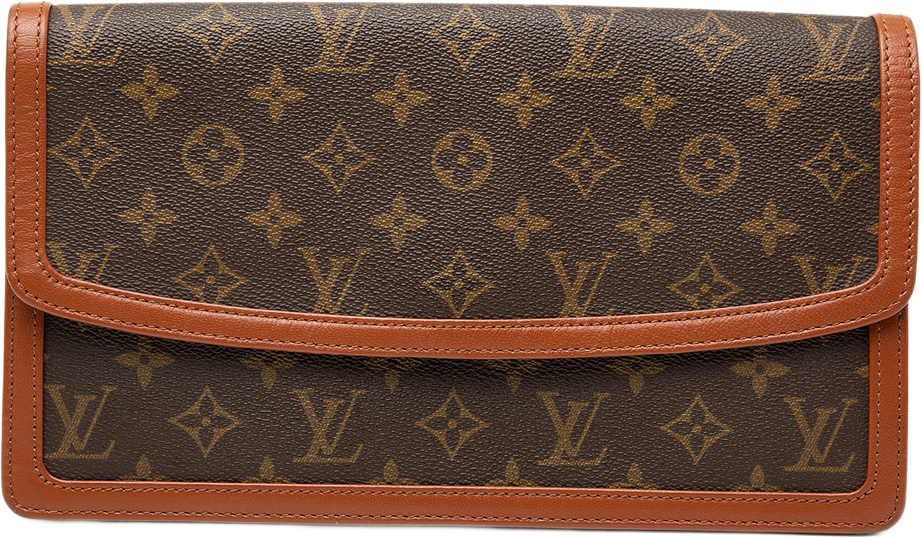 Louis Vuitton Monogram Pochette Dame Gm, från Luxclusif, i färgen brown. Klicka för att öppna bilden i stort format