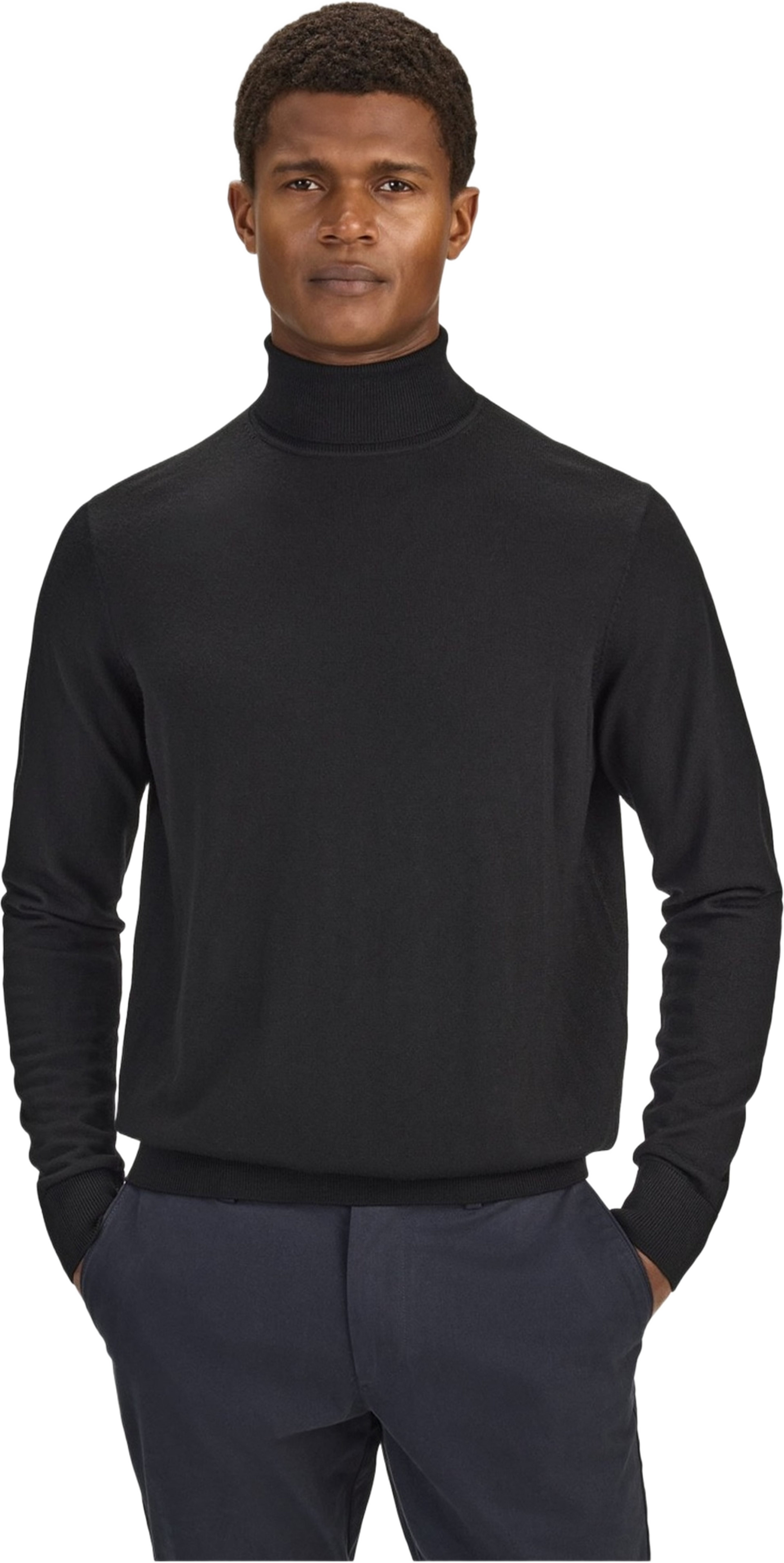 Merino Roller Neck Sweater (albion), från John Henric, i färgen black. Klicka för att öppna bilden i stort format