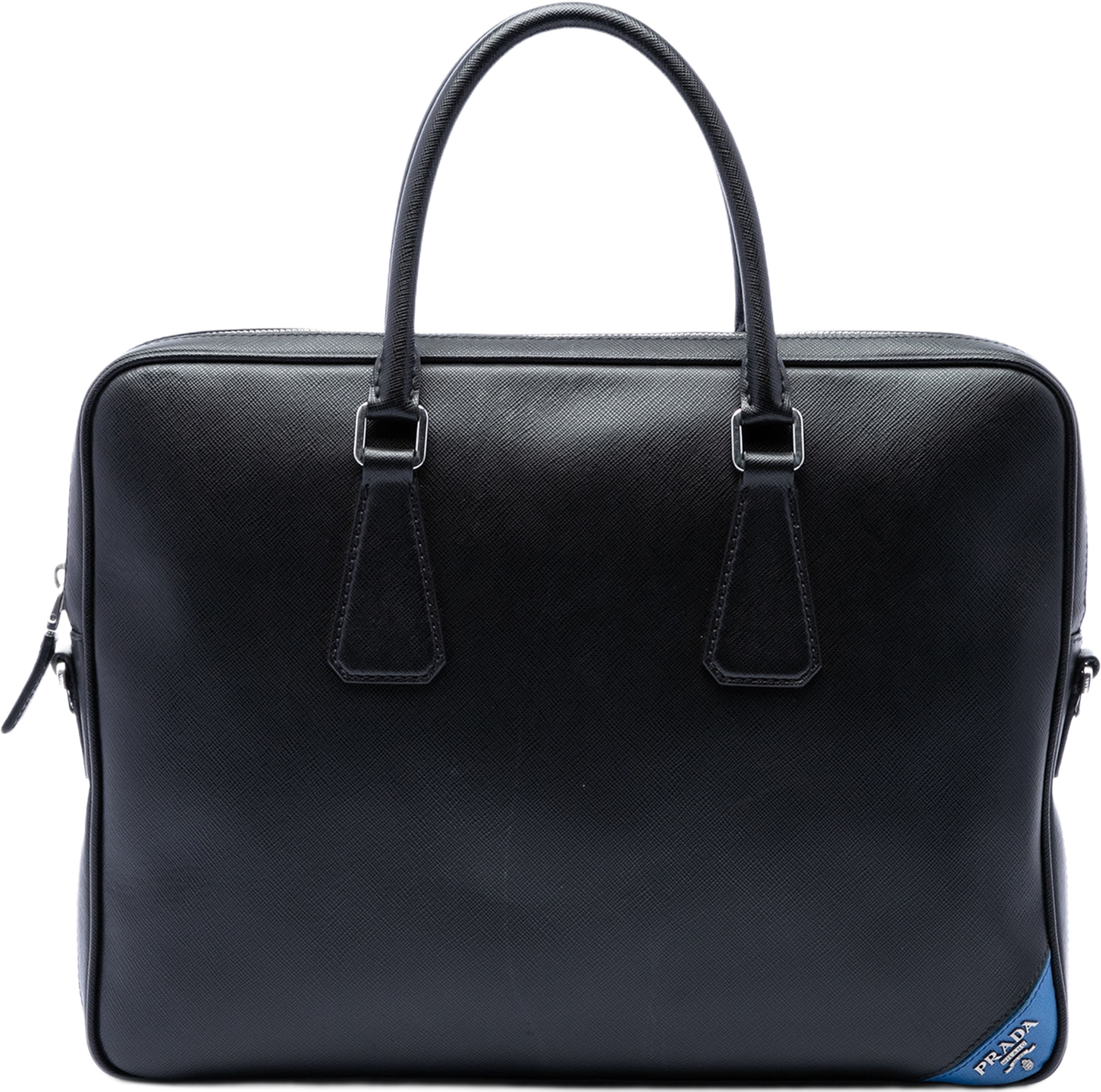 Prada Saffiano Business Bag, från Luxclusif, i färgen svart. Klicka för att öppna bilden i stort format