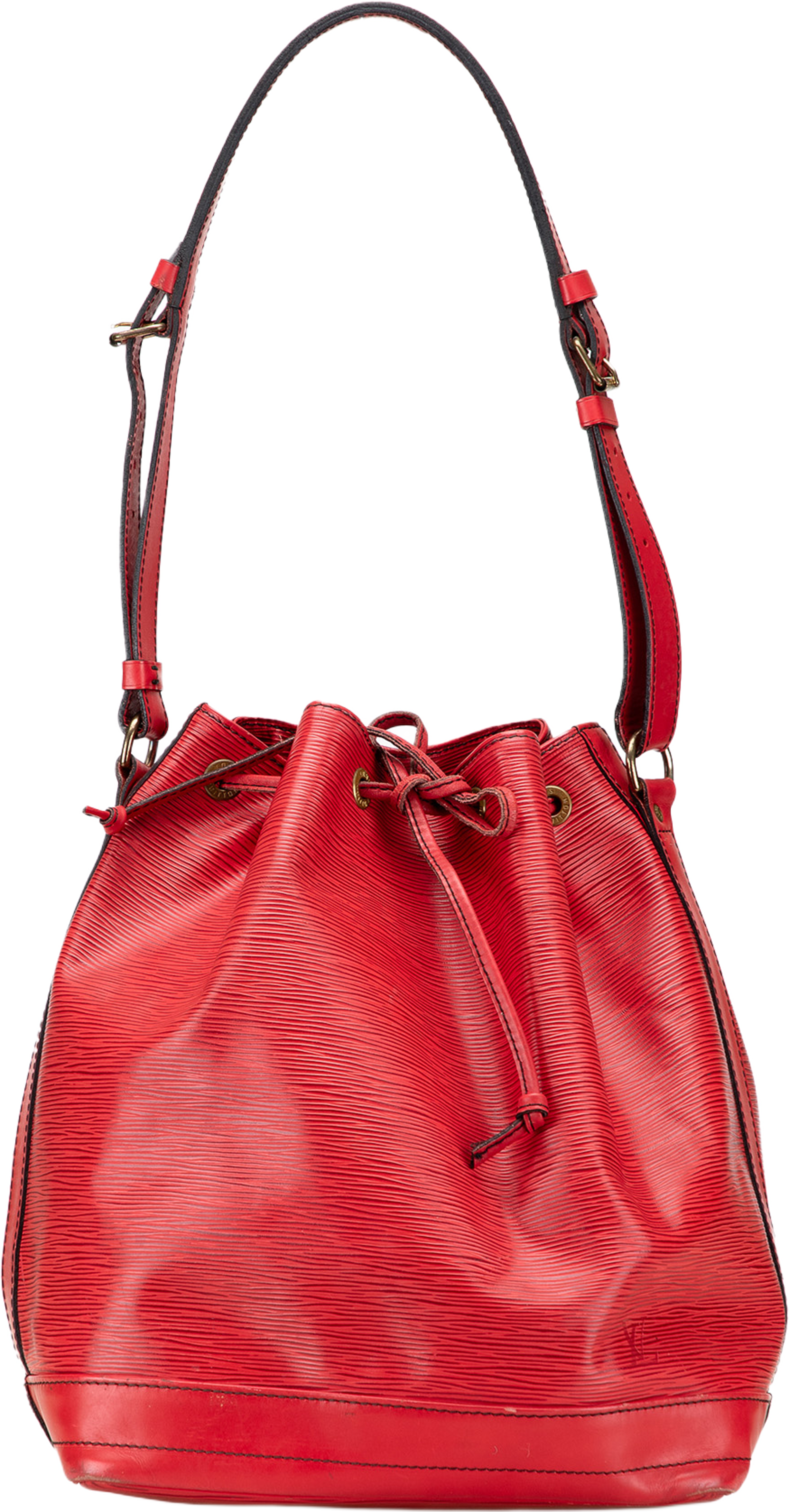 Louis Vuitton Epi Noe Gm, från Luxclusif, i färgen red. Klicka för att öppna bilden i stort format