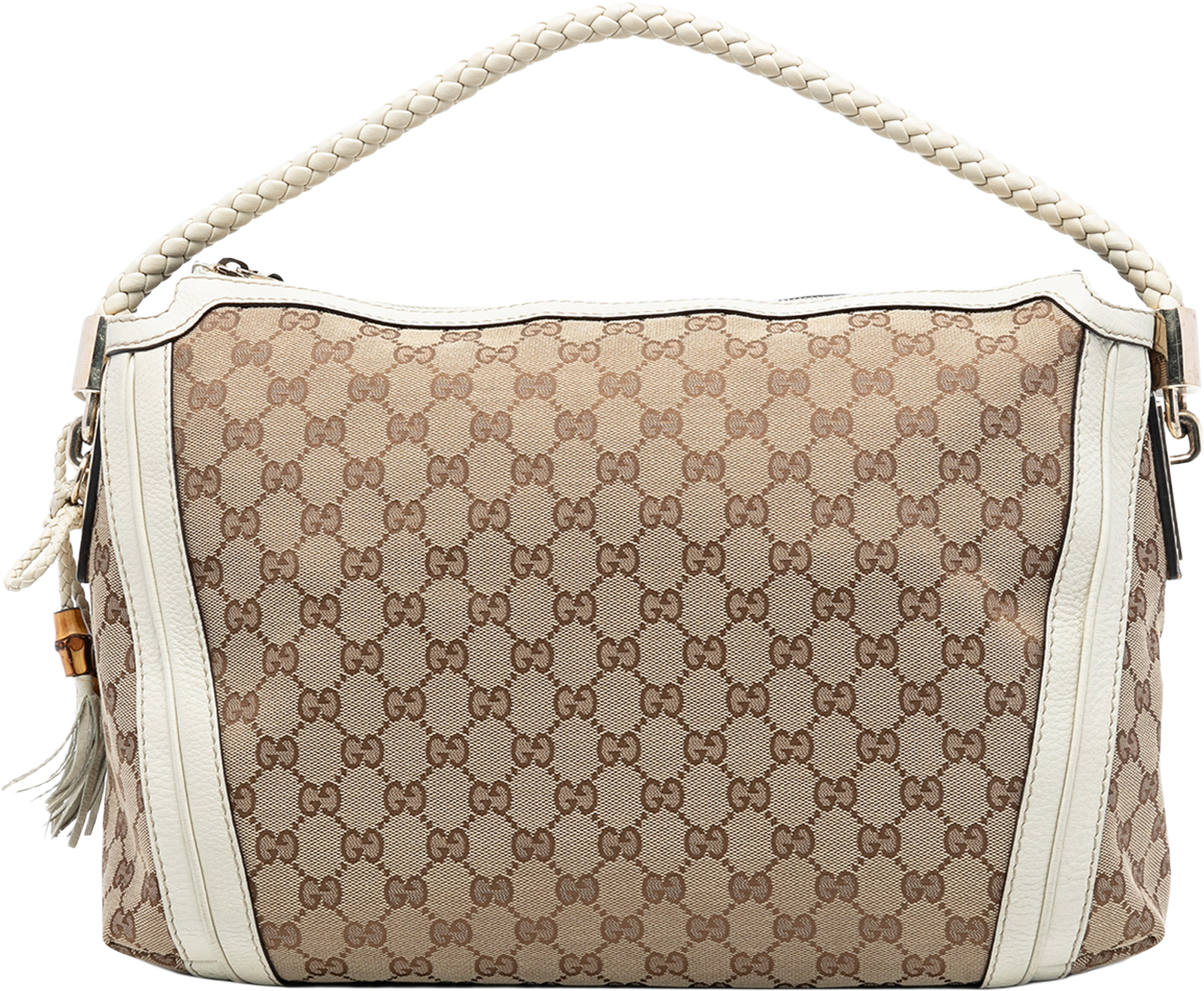 Gucci Medium Gg Canvas Bella Shoulder Bag, från Luxclusif, i färgen beige. Klicka för att öppna bilden i stort format