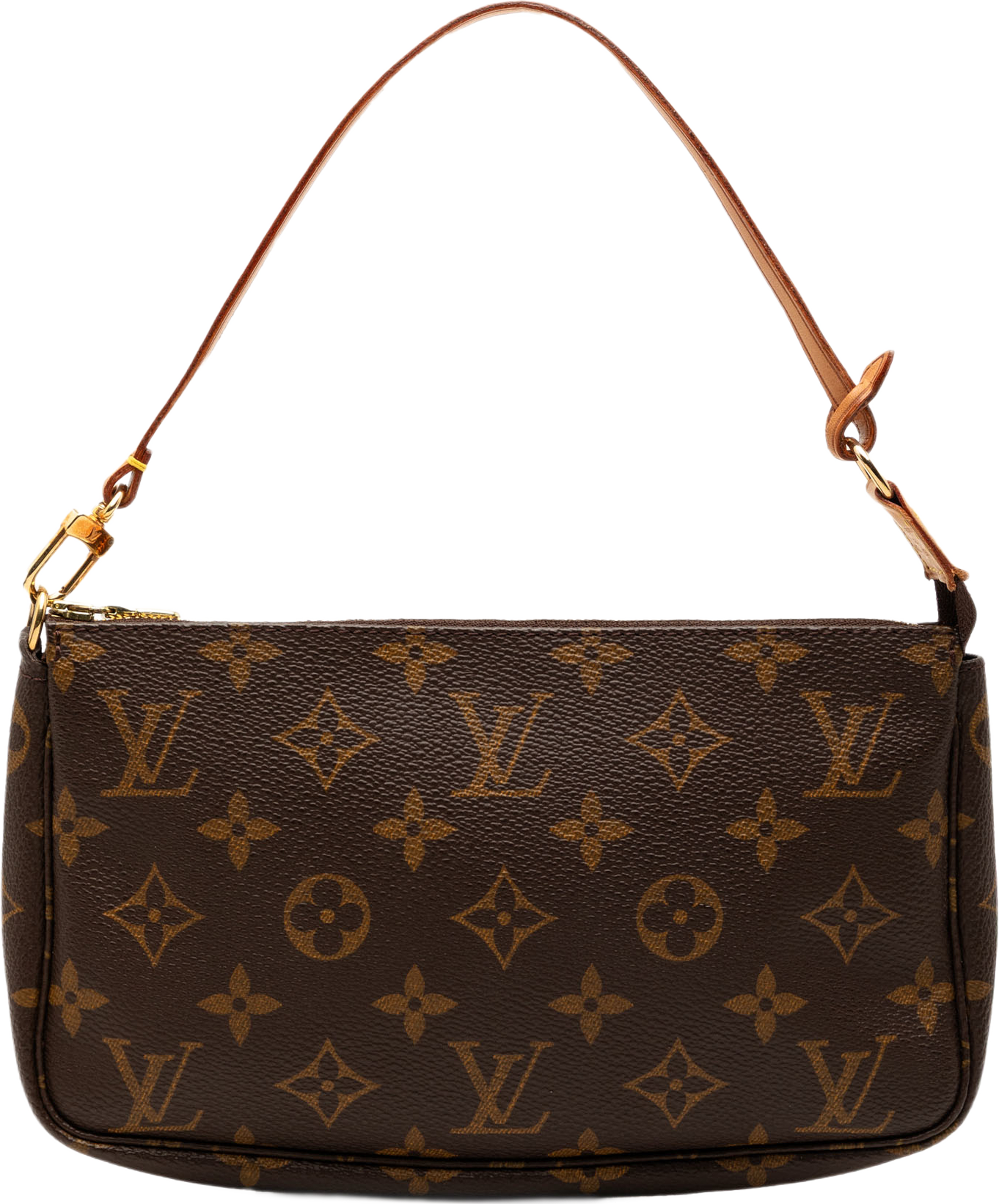 Louis Vuitton Monogram Pochette Accessoires, från Luxclusif, i färgen brun. Klicka för att öppna bilden i stort format