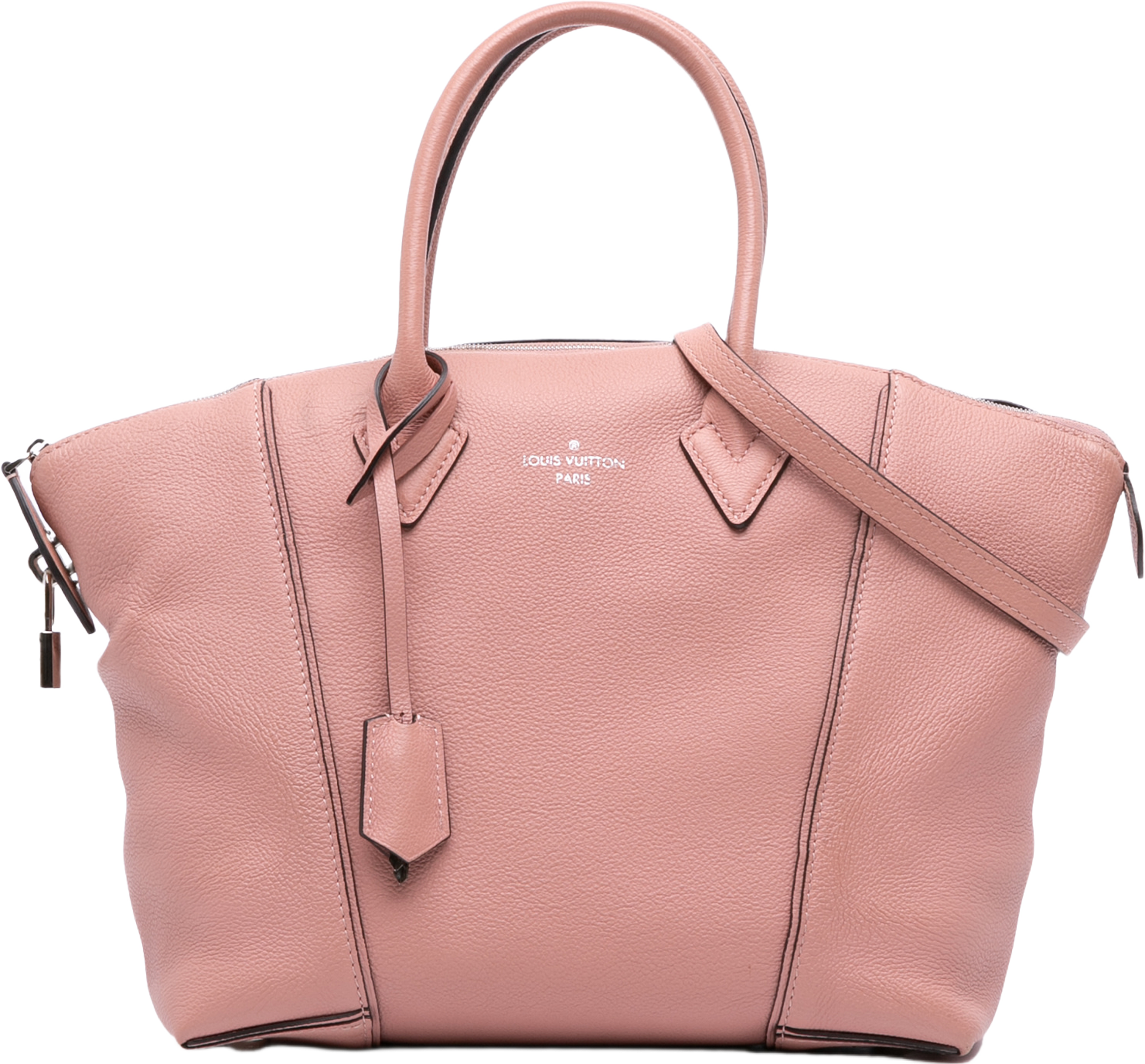 Louis Vuitton Taurillon Soft Lockit Mm, från Luxclusif, i färgen pink. Klicka för att öppna bilden i stort format