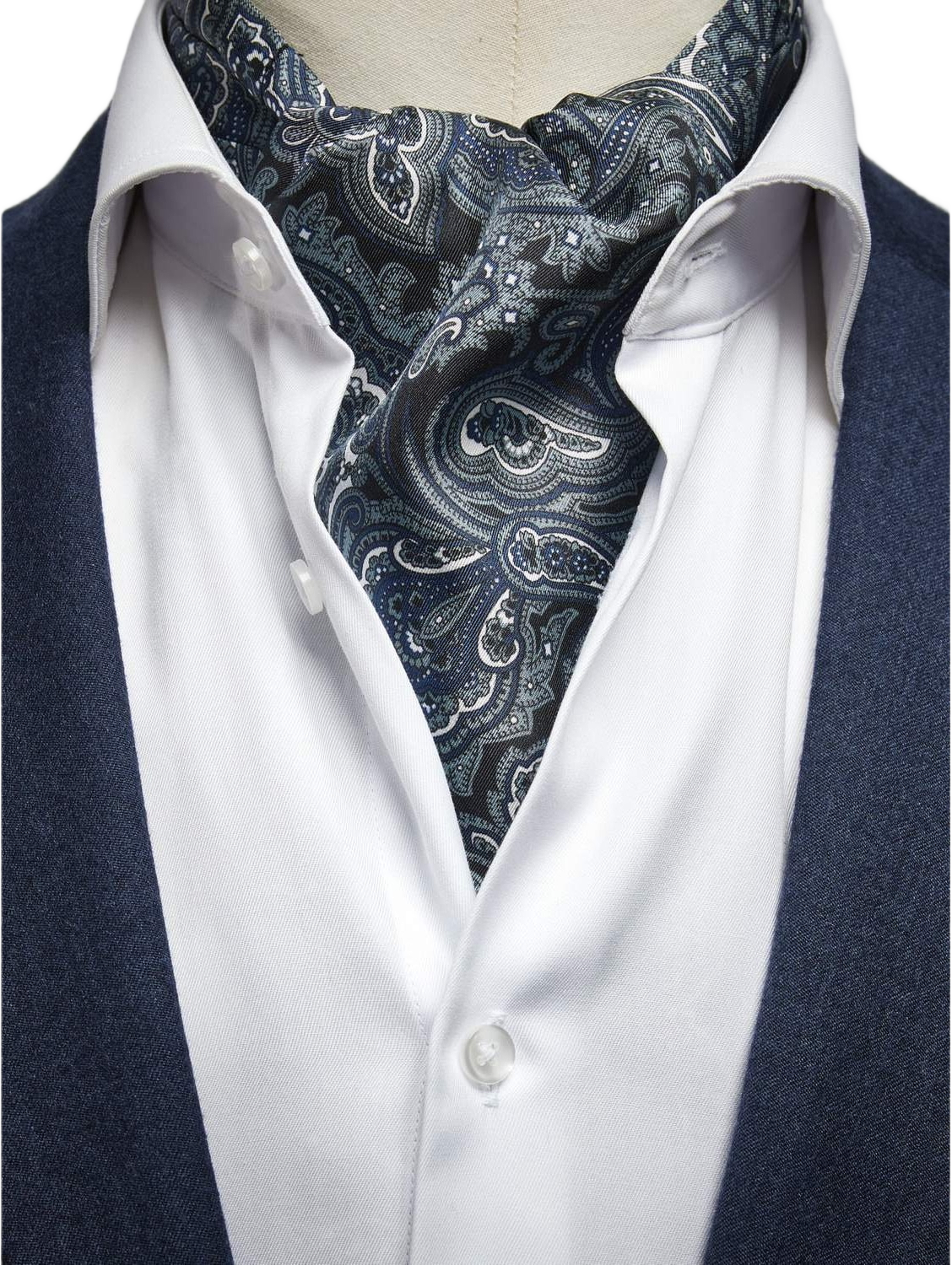 Silk Double Pointed Ascot Paisley