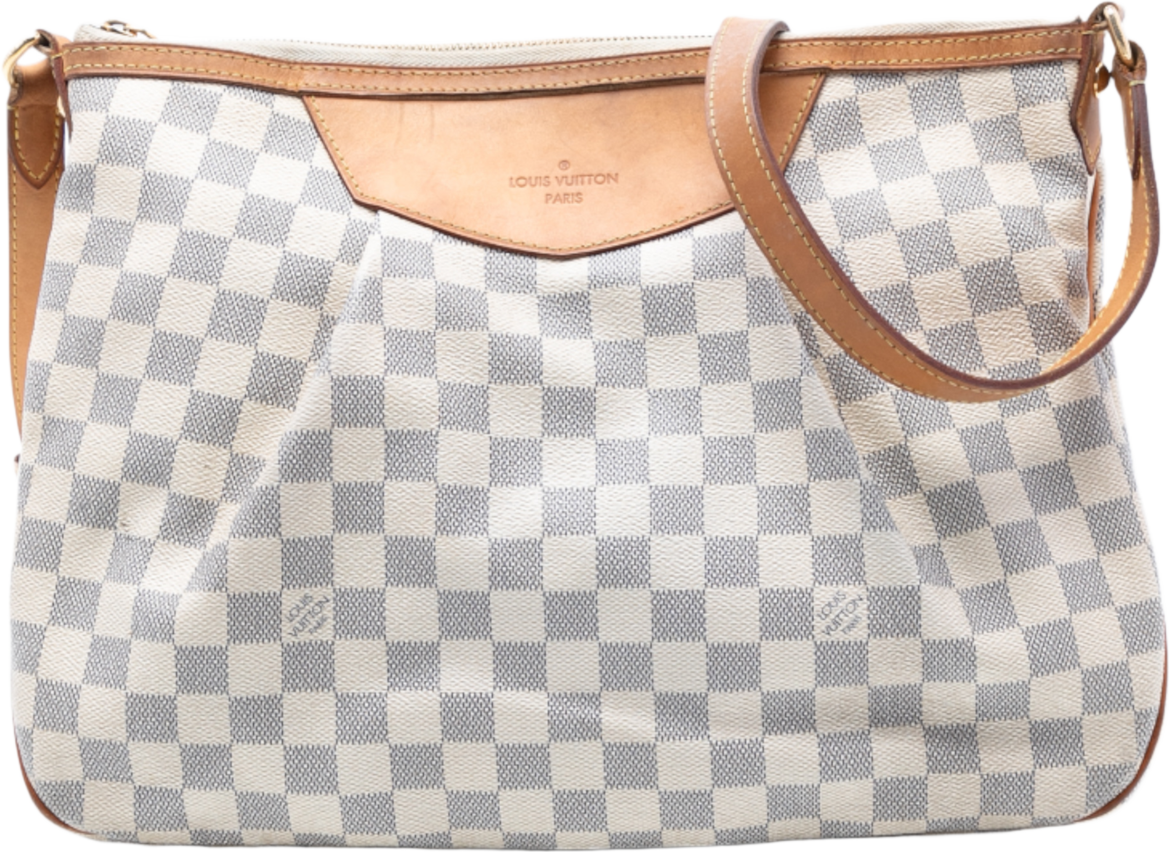 Louis Vuitton Damier Azur Siracusa Mm, från Luxclusif, i färgen white. Klicka för att öppna bilden i stort format