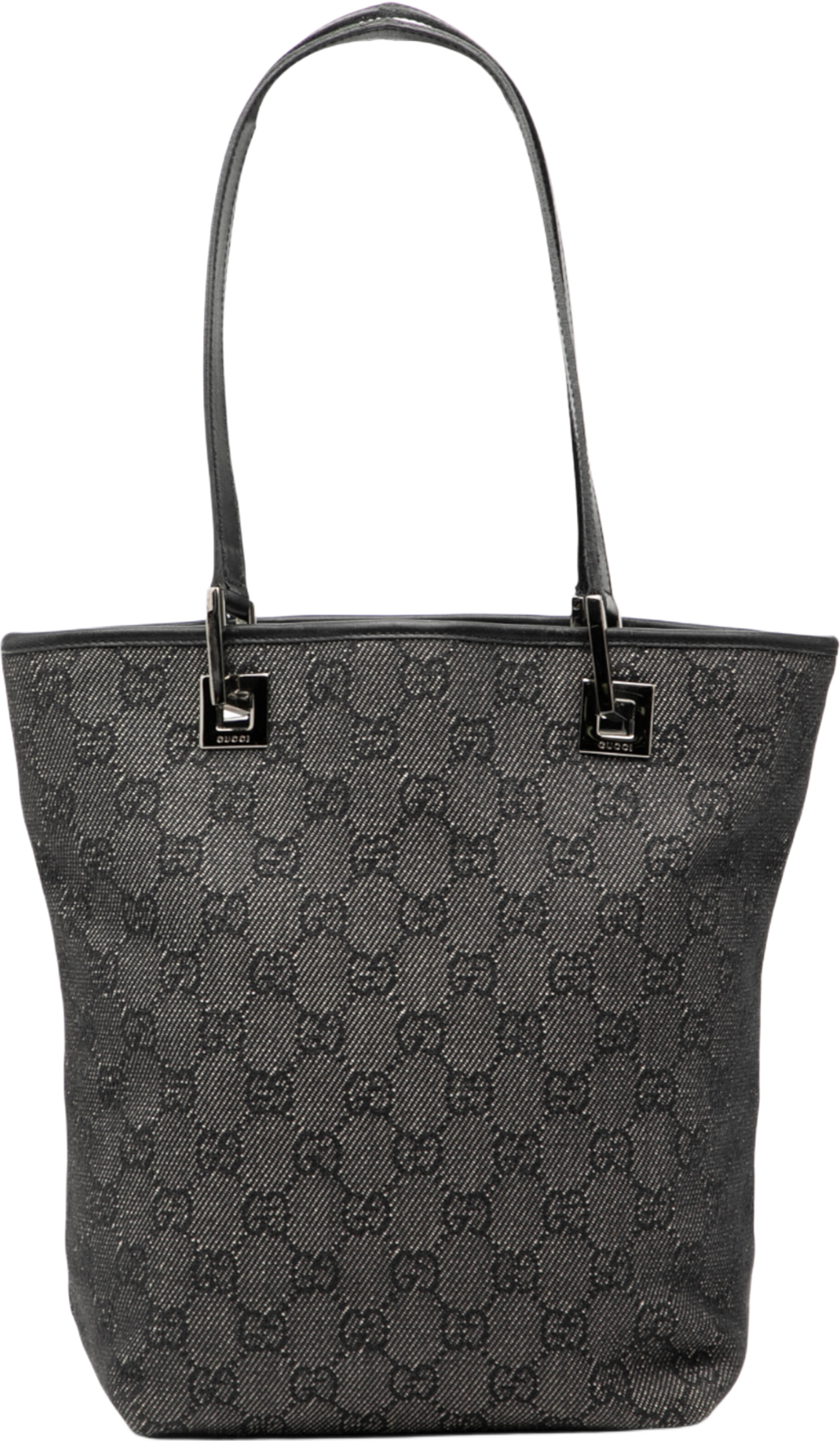 Gucci Gg Denim  Shoulder Bag, från Luxclusif, i färgen dark gray. Klicka för att öppna bilden i stort format