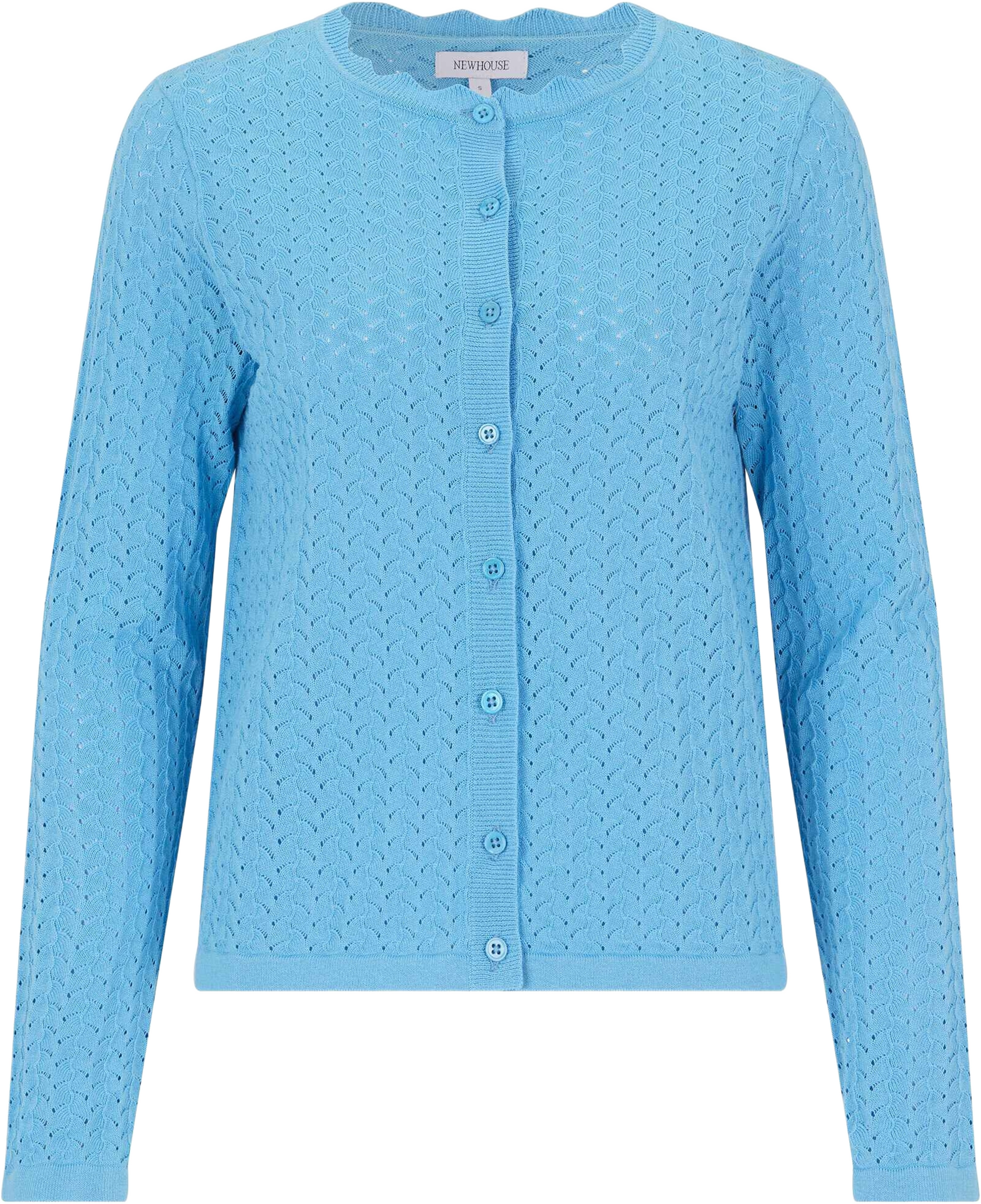 Livia Knitted Cardigan, från Newhouse, i färgen blå. Klicka för att öppna bilden i stort format