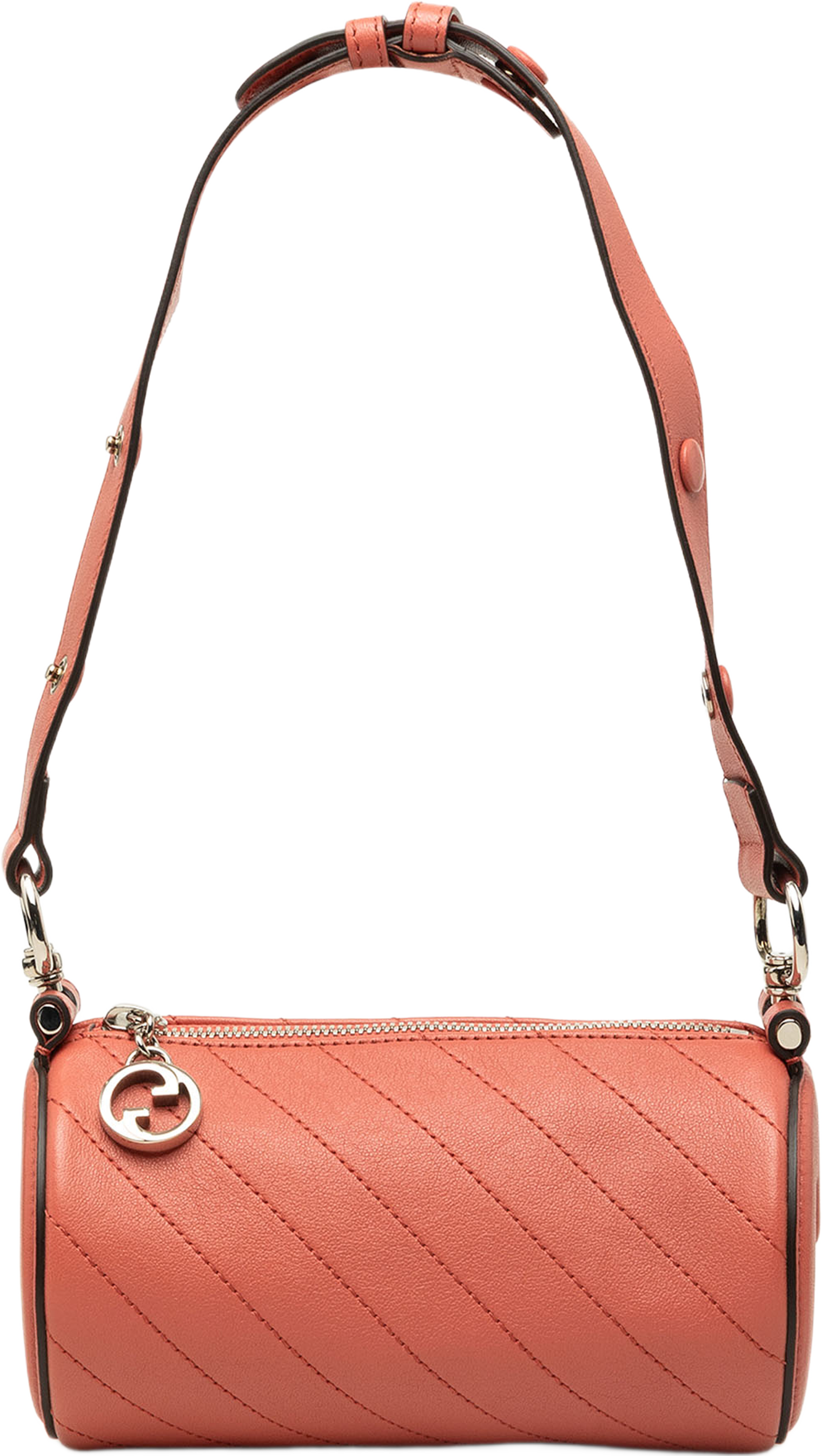 Gucci Mini Calfskin Blondie Barrel Shoulder Bag, från Luxclusif, i färgen rosa. Klicka för att öppna bilden i stort format