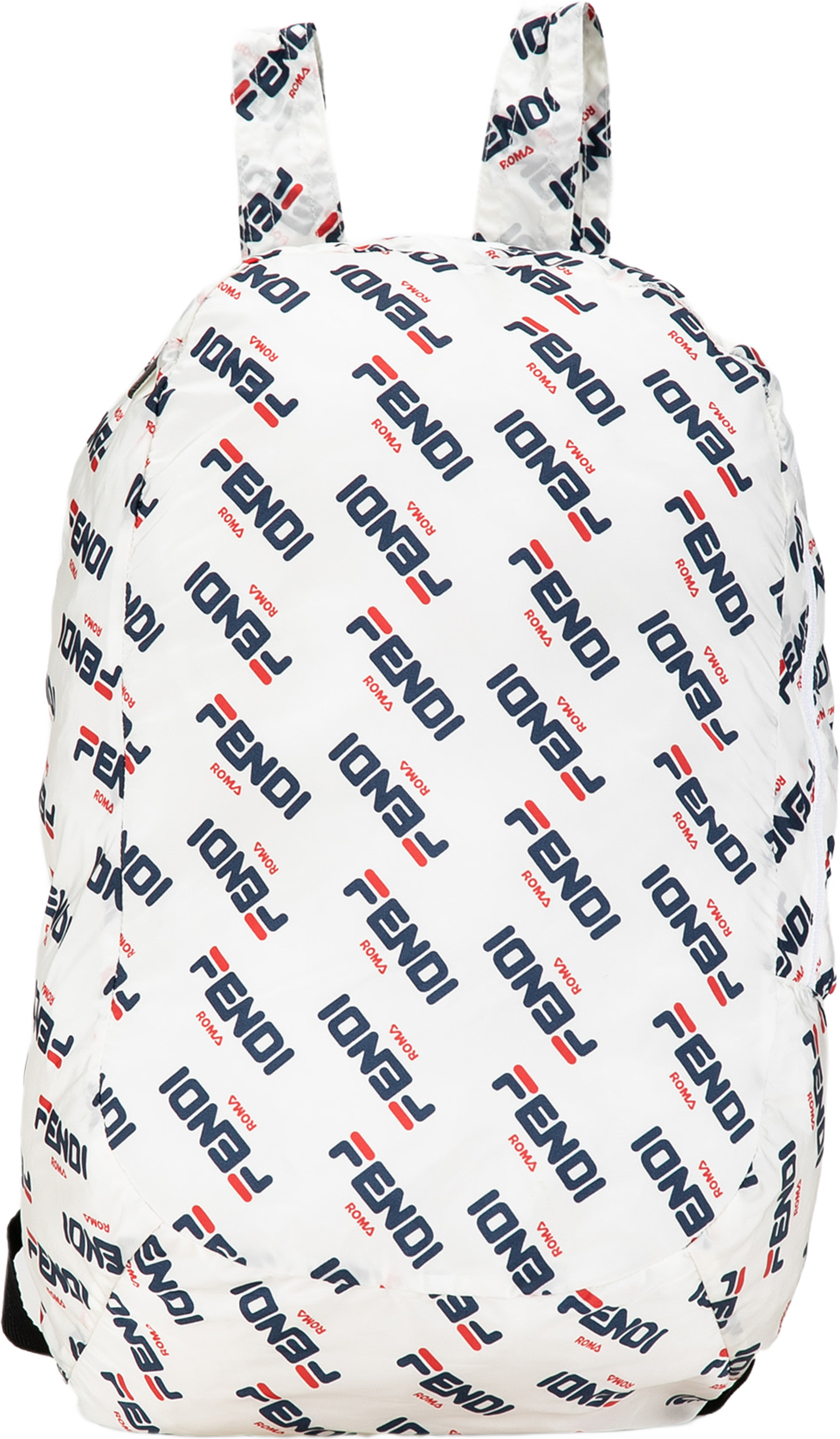 Fendi X Fila Mania Packable Backpack, från Luxclusif, i färgen white.
