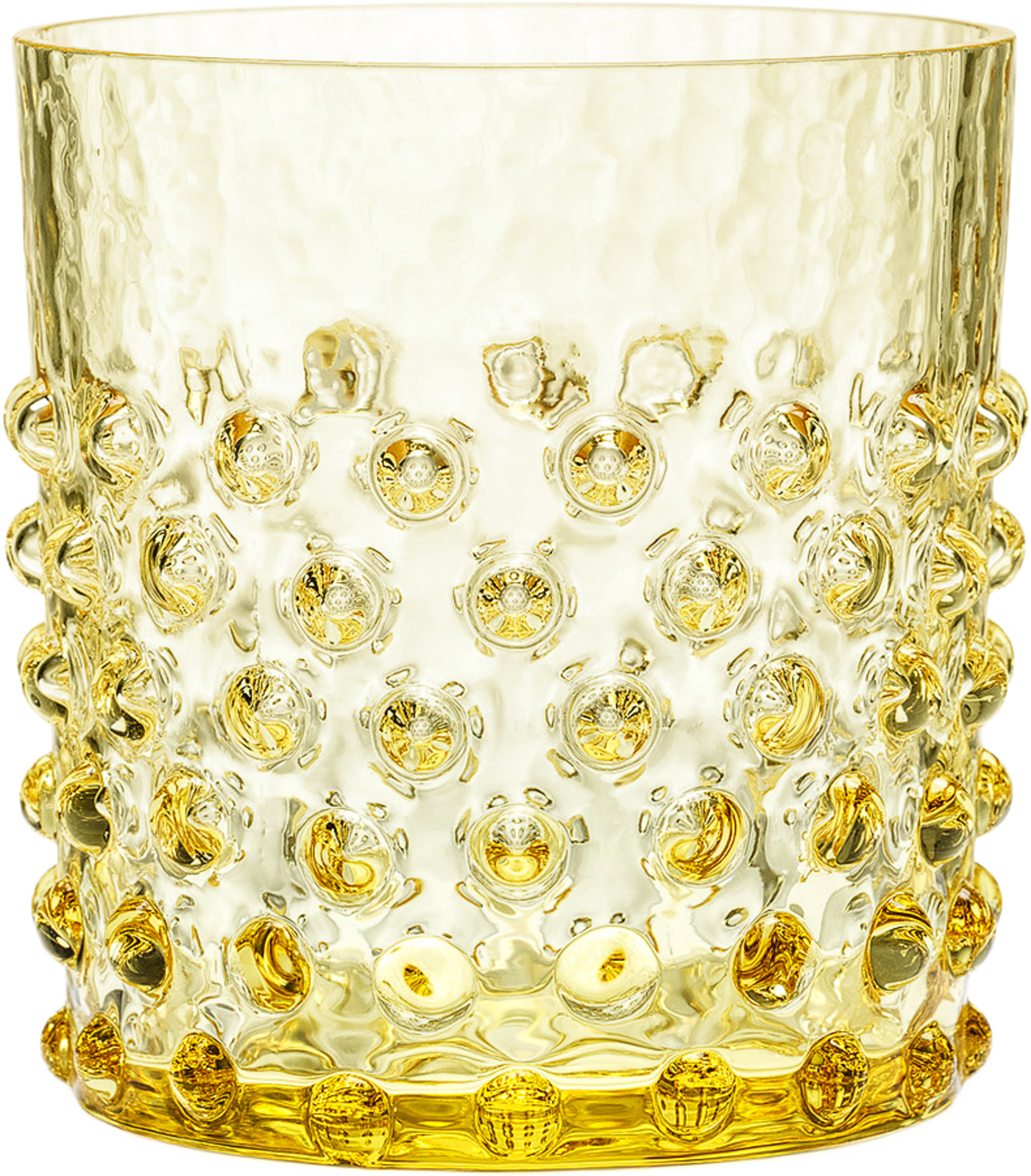 Cecilia Drickglas, Korta, 2-pack, från In Flore, i färgen yellow. Klicka för att öppna bilden i stort format