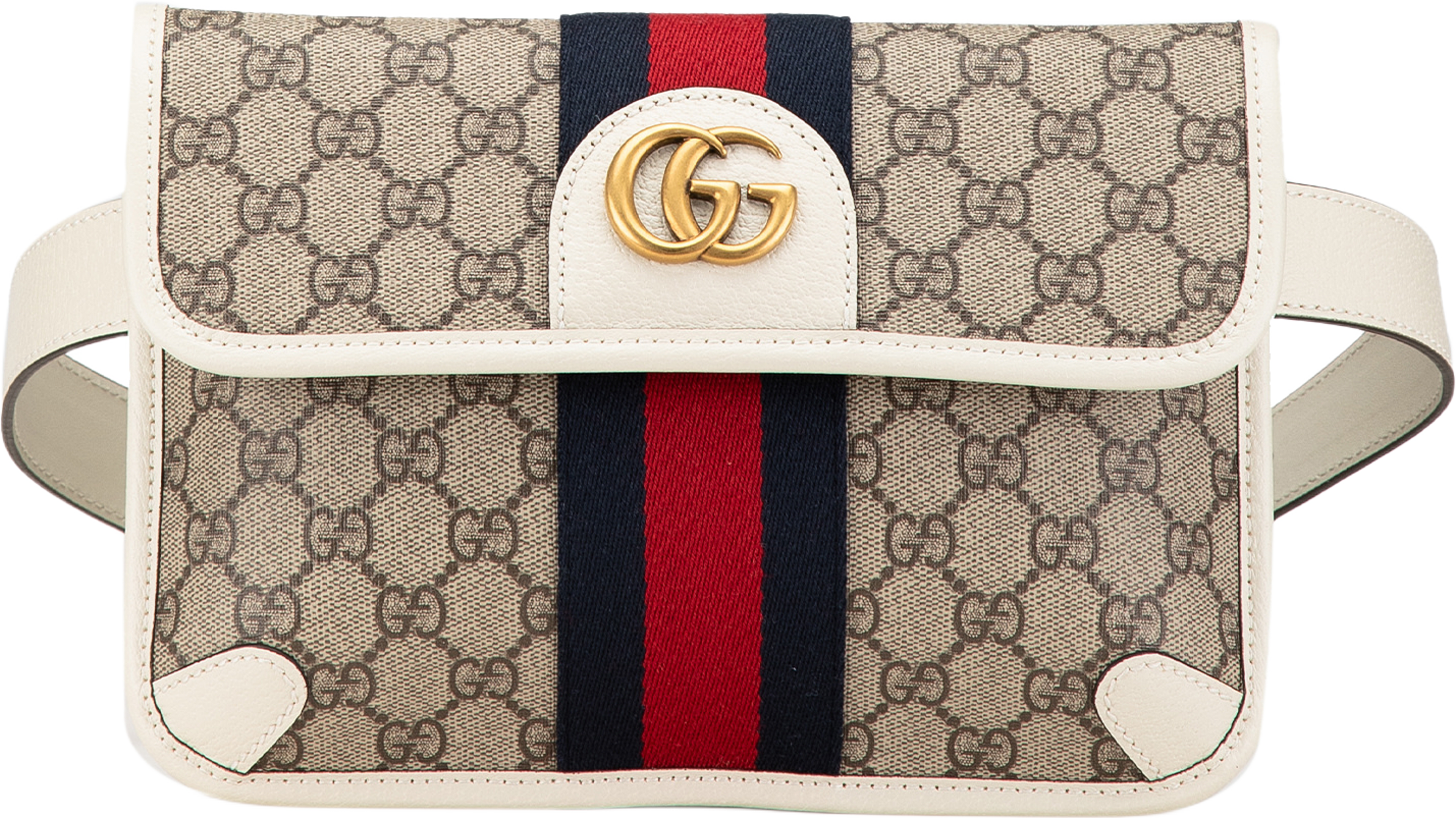 Gucci Gg Supreme Ophidia Belt Bag, från Luxclusif, i färgen beige. Klicka för att öppna bilden i stort format