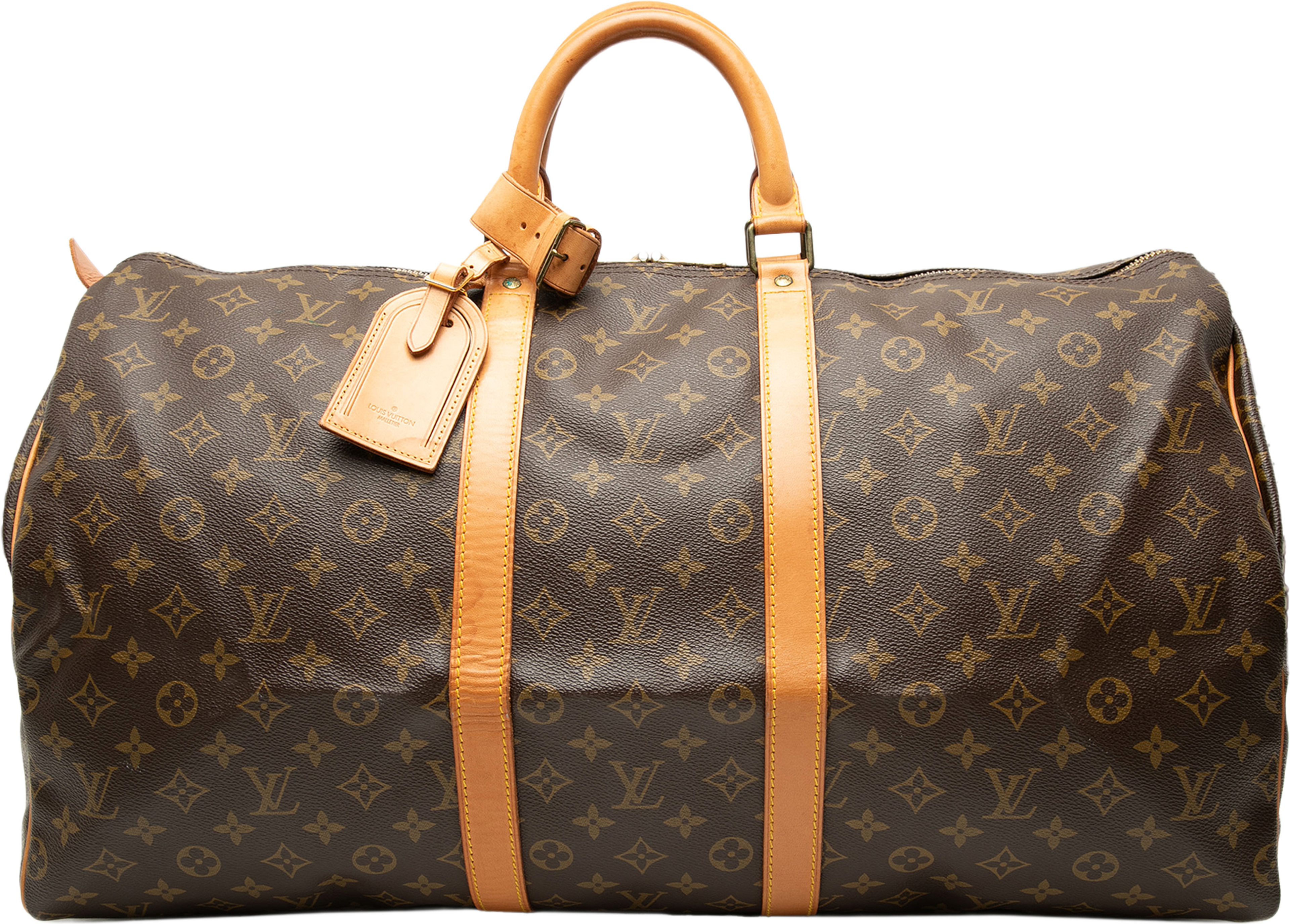 Louis Vuitton Monogram Keepall 55, från Luxclusif, i färgen brun. Klicka för att öppna bilden i stort format