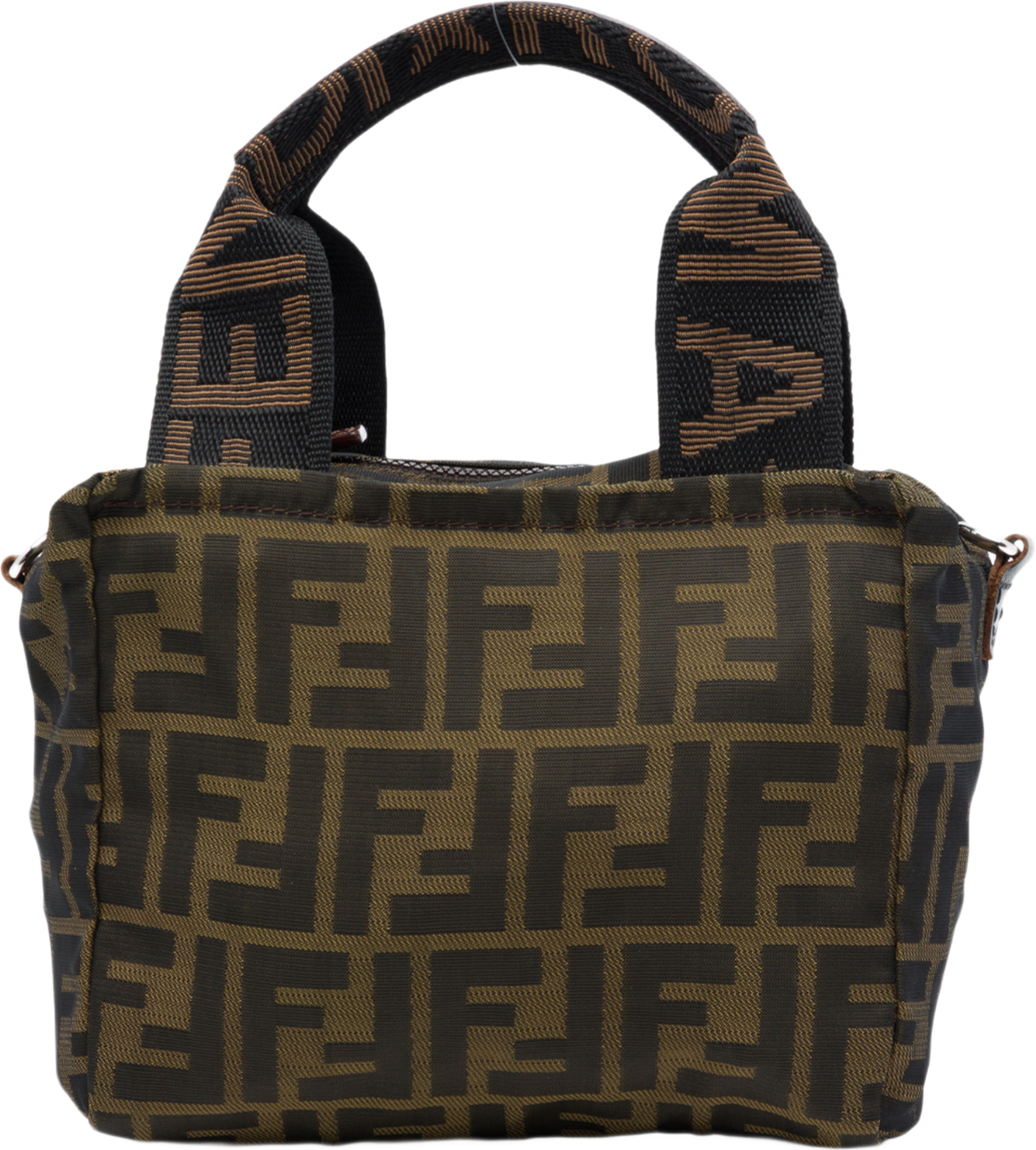 Fendi Mini Zucca Canvas Satchel, från Luxclusif, i färgen brun. Klicka för att öppna bilden i stort format
