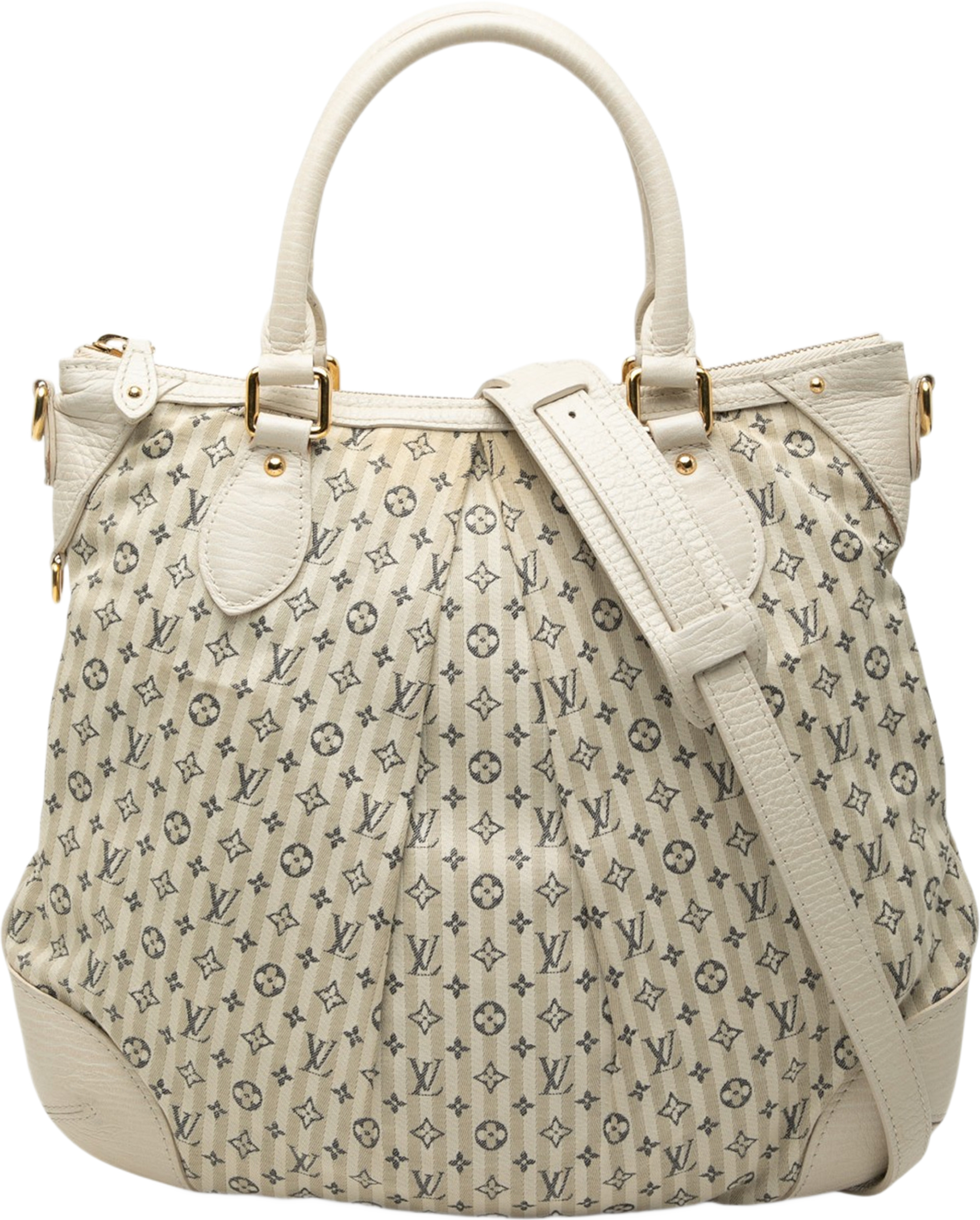Louis Vuitton Monogram Mini Lin Croisette Marina Pm, från Luxclusif, i färgen beige. Klicka för att öppna bilden i stort format