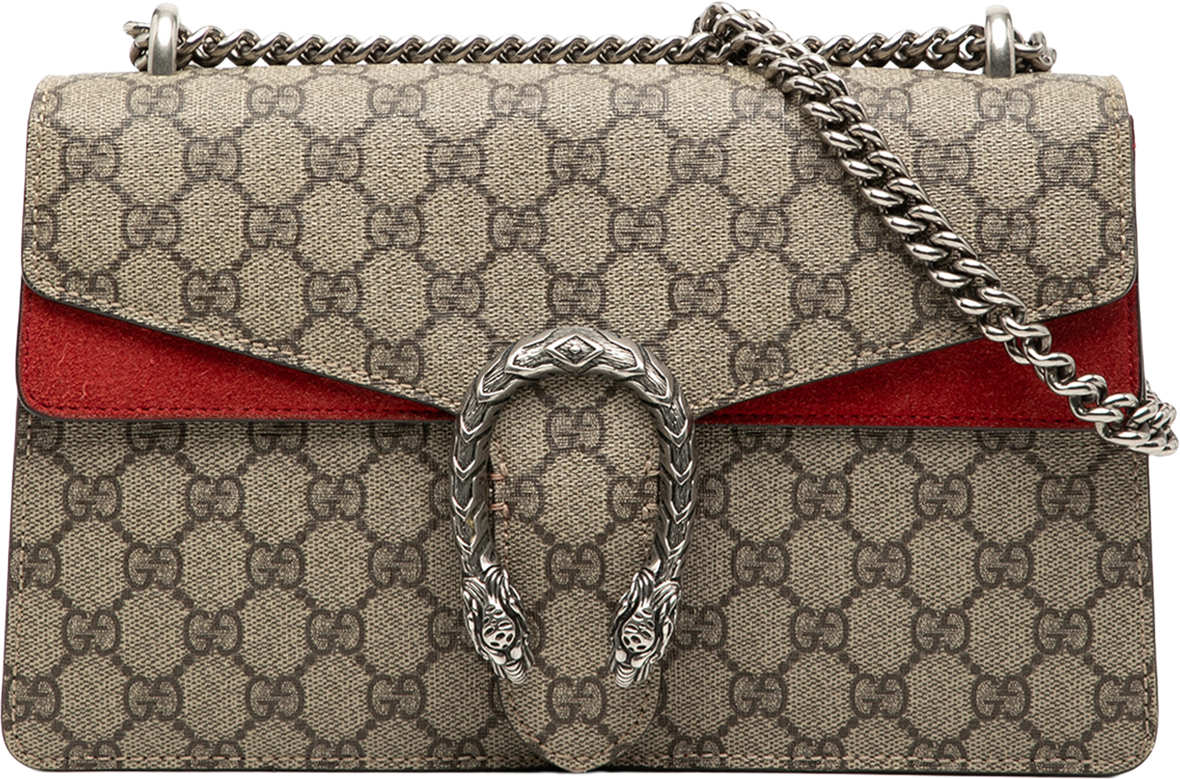 Gucci Medium Gg Supreme Dionysus Shoulder Bag, från Luxclusif, i färgen beige. Klicka för att öppna bilden i stort format