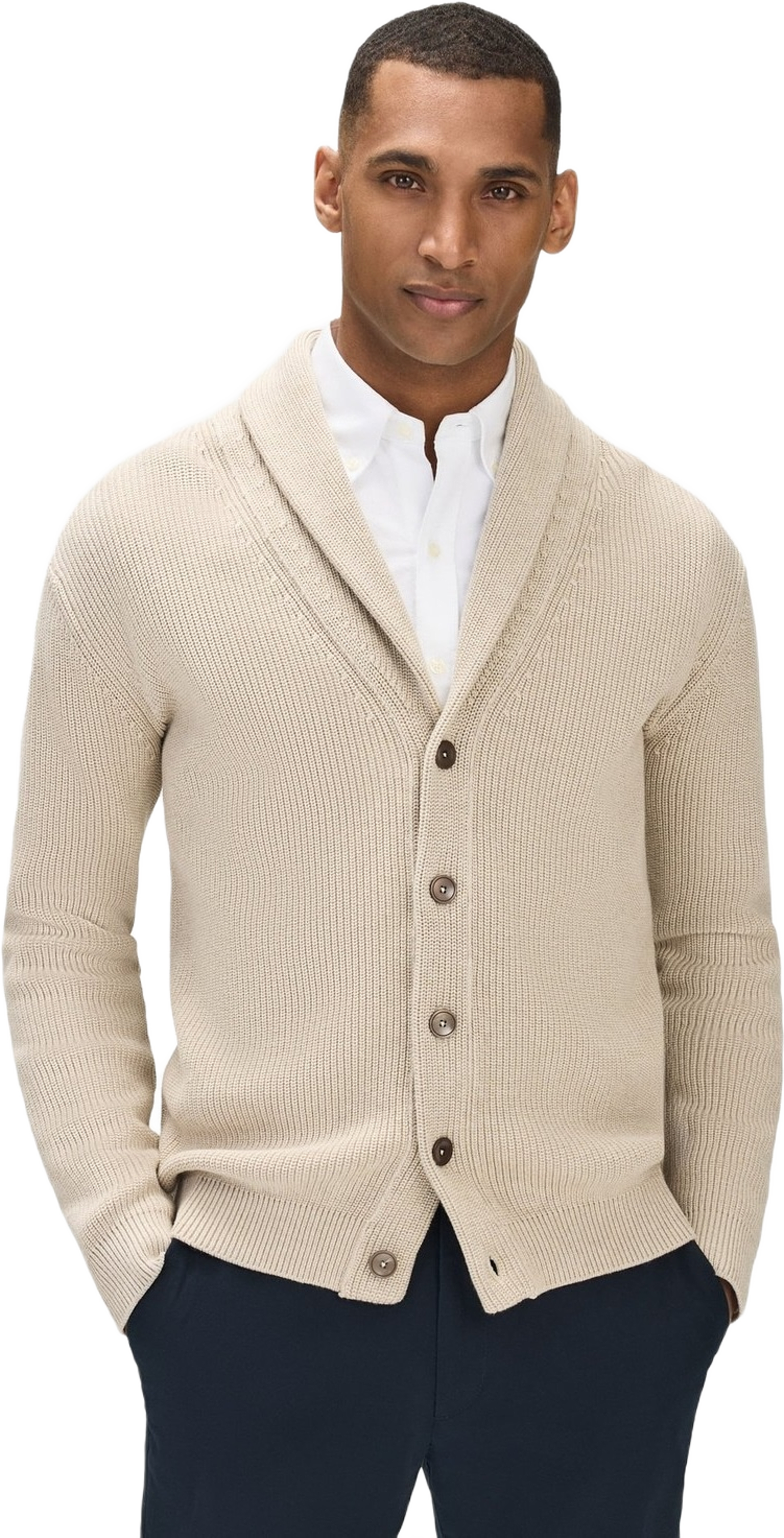 Beige Cotton Cardigan Armona