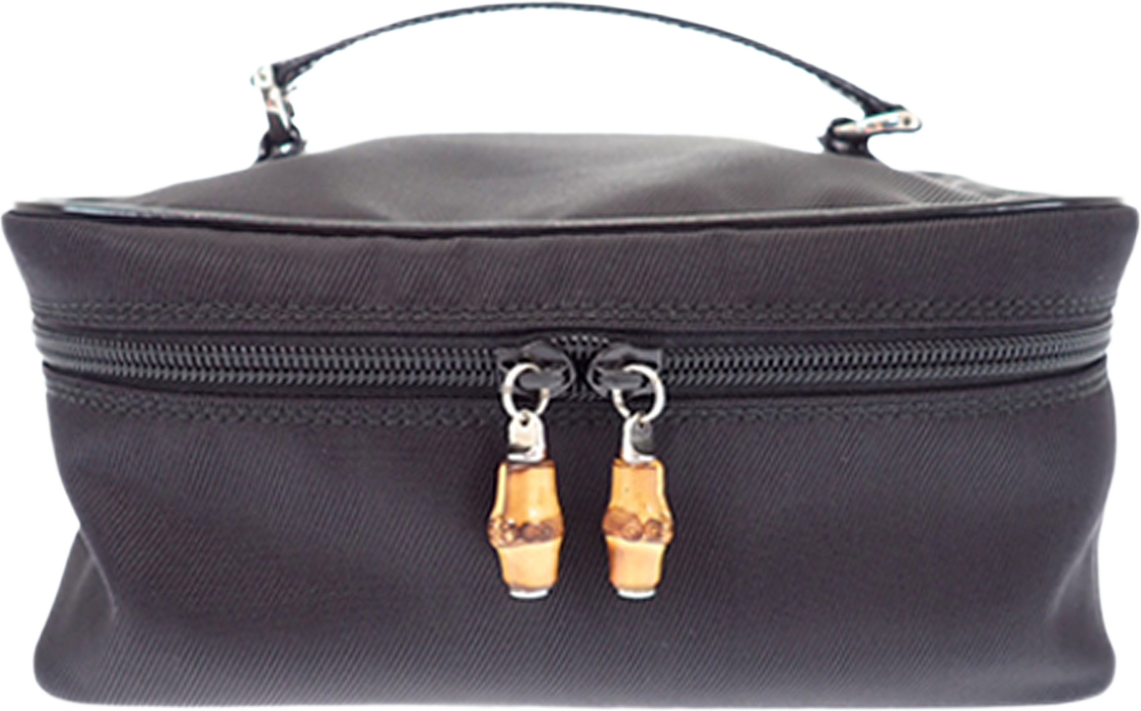 Gucci Nylon Bamboo Vanity Bag, från Luxclusif, i färgen svart. Klicka för att öppna bilden i stort format