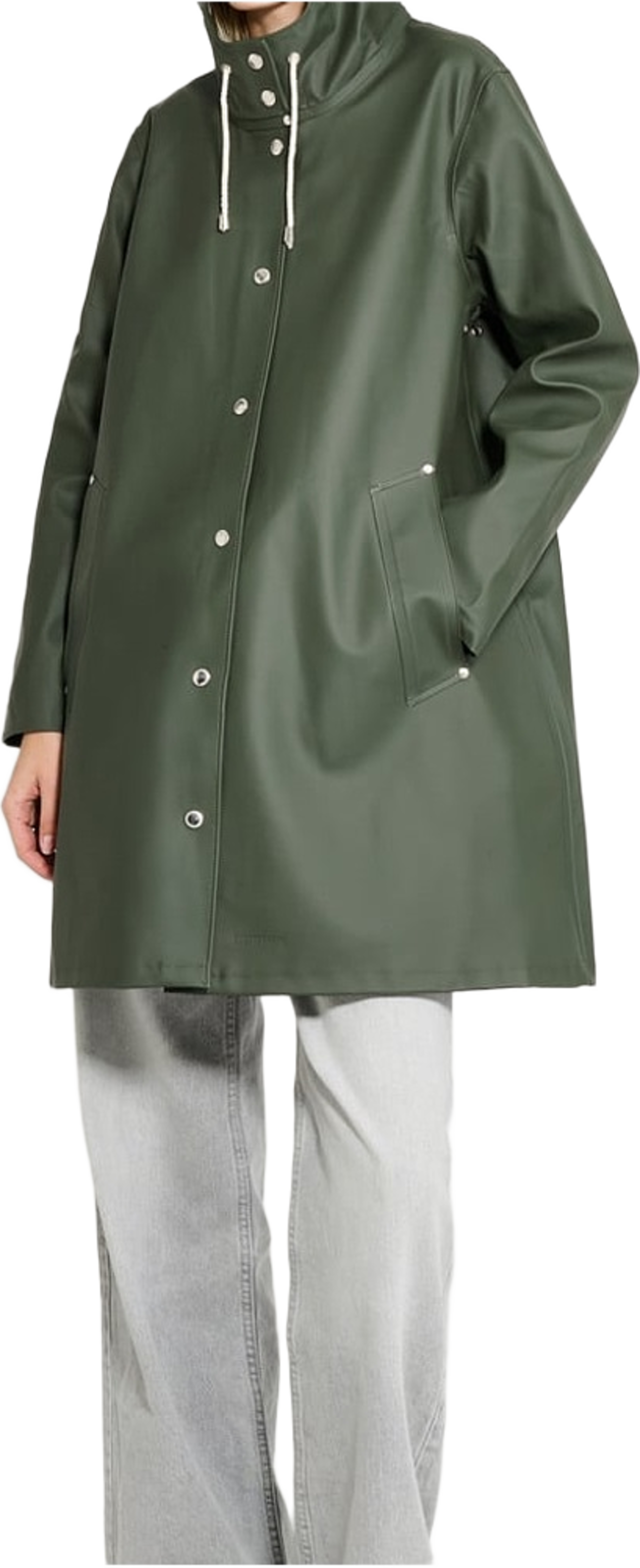 Mosebacke Original A-line Raincoat, från Stutterheim, i färgen green. Klicka för att öppna bilden i stort format