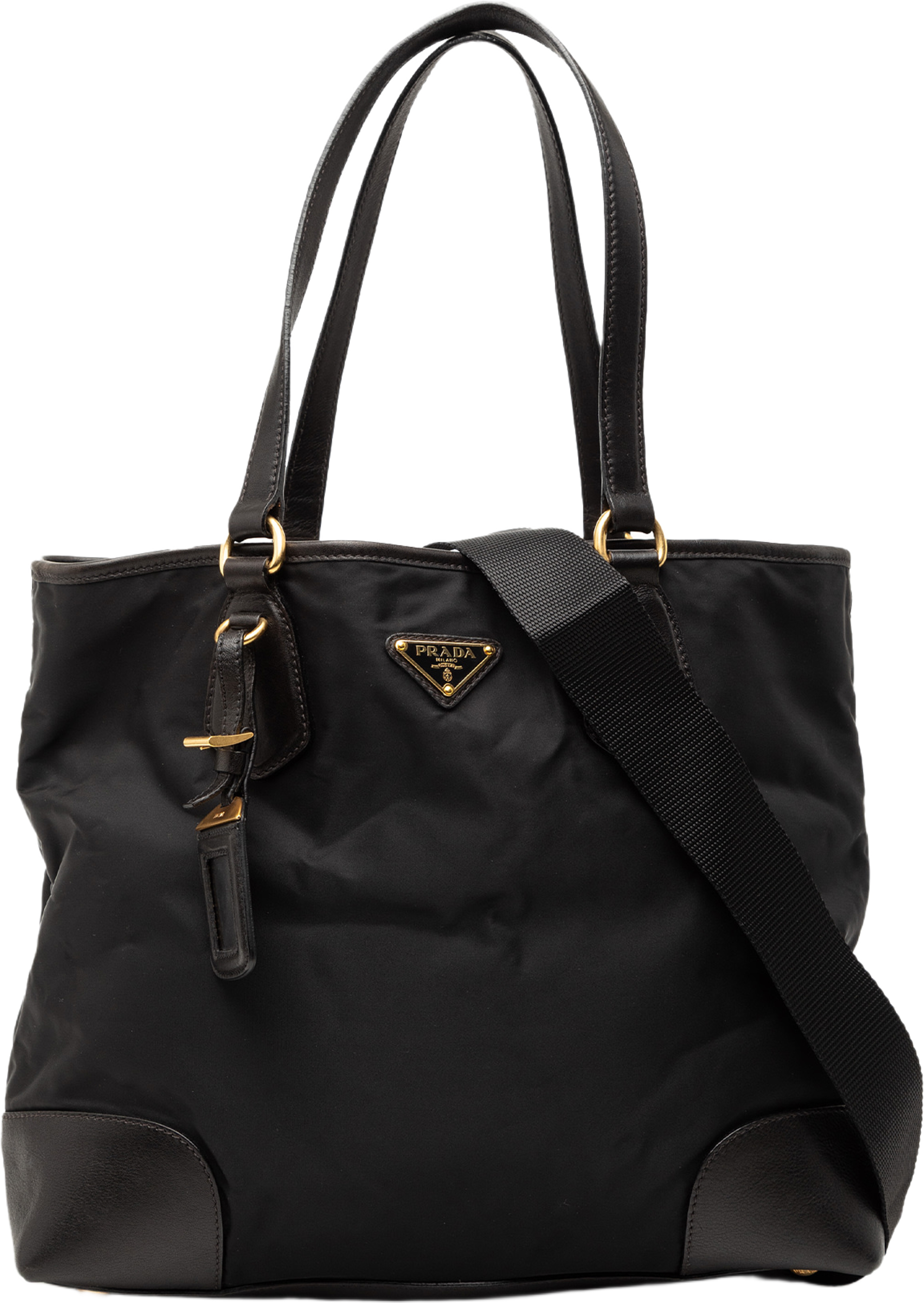 Prada Tessuto Convertible Tote, från Luxclusif, i färgen black. Klicka för att öppna bilden i stort format