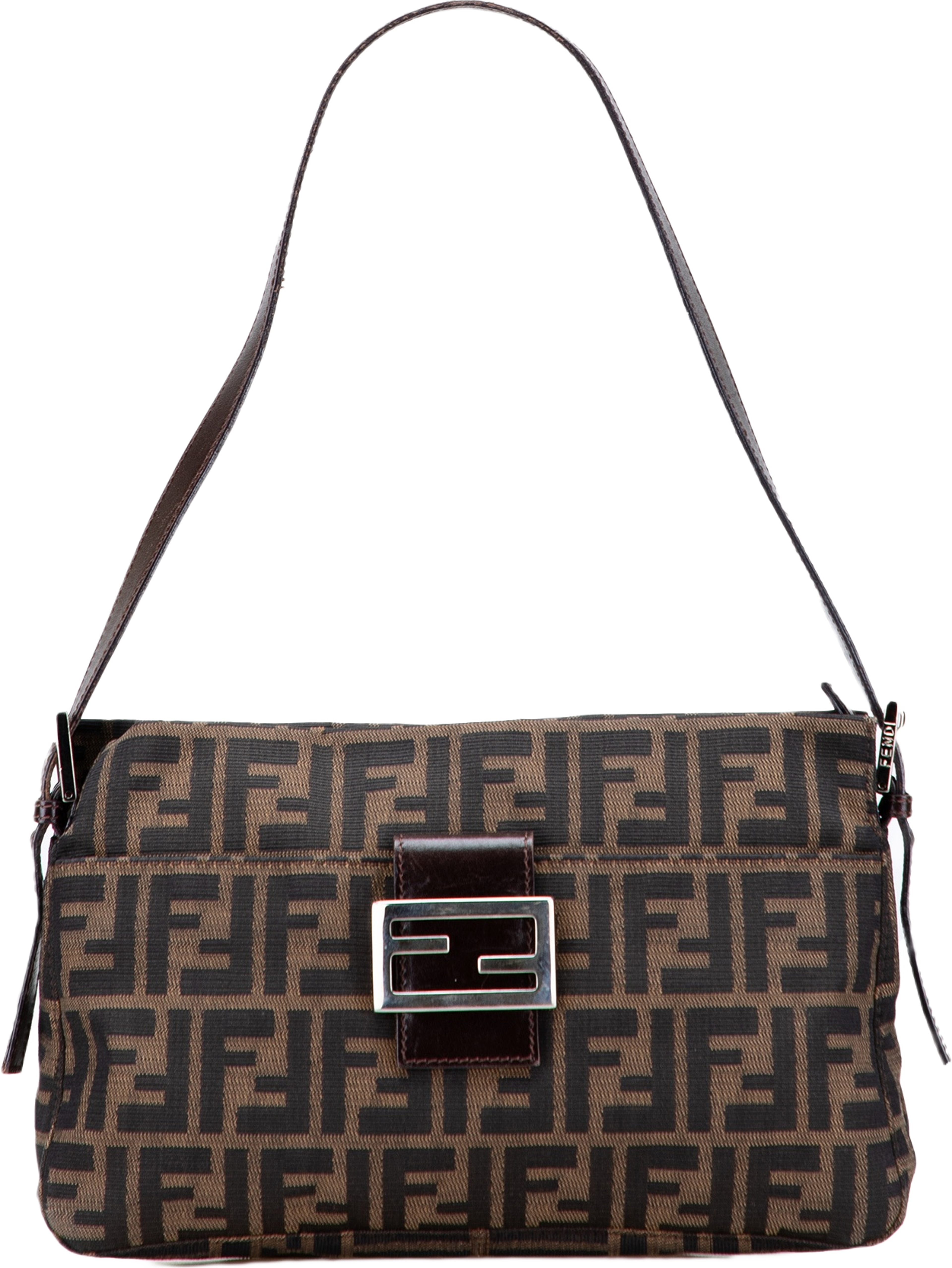 Fendi Zucca Canvas Shoulder Bag, från Luxclusif, i färgen brown. Klicka för att öppna bilden i stort format