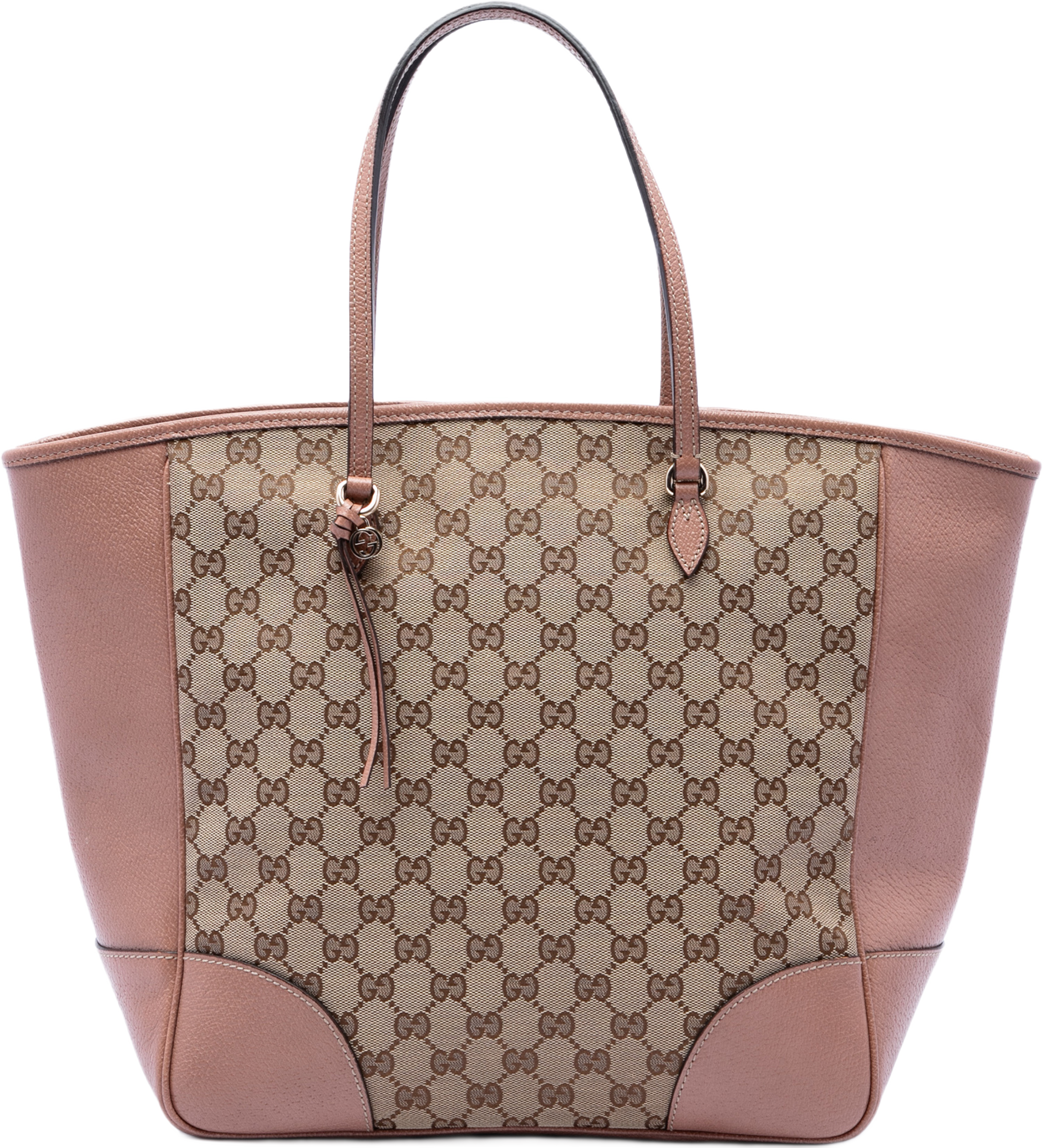 Gucci Gg Canvas And Leather Bree Tote, från Luxclusif, i färgen beige. Klicka för att öppna bilden i stort format
