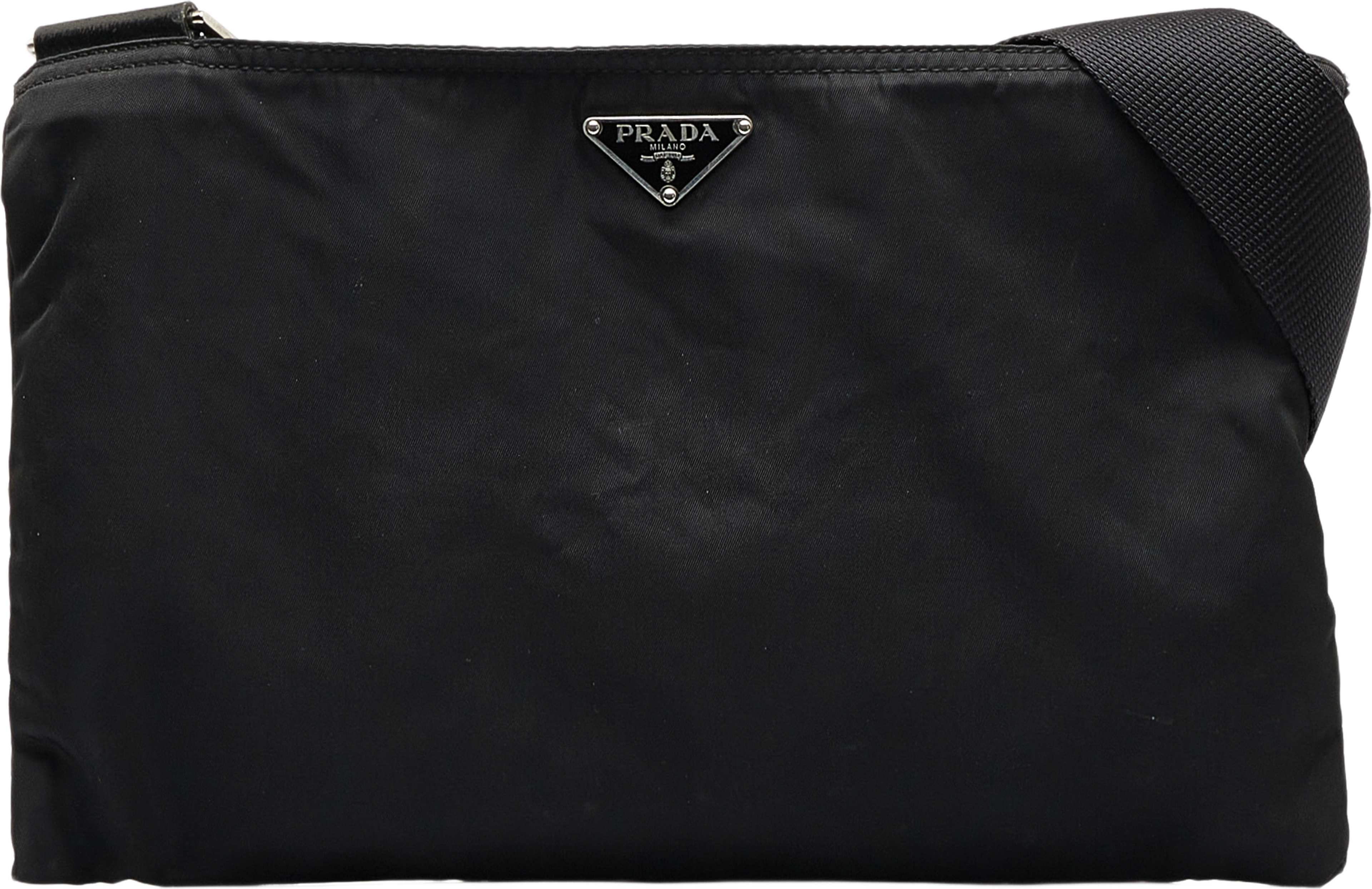 Prada Tessuto Crossbody, från Luxclusif, i färgen black. Klicka för att öppna bilden i stort format