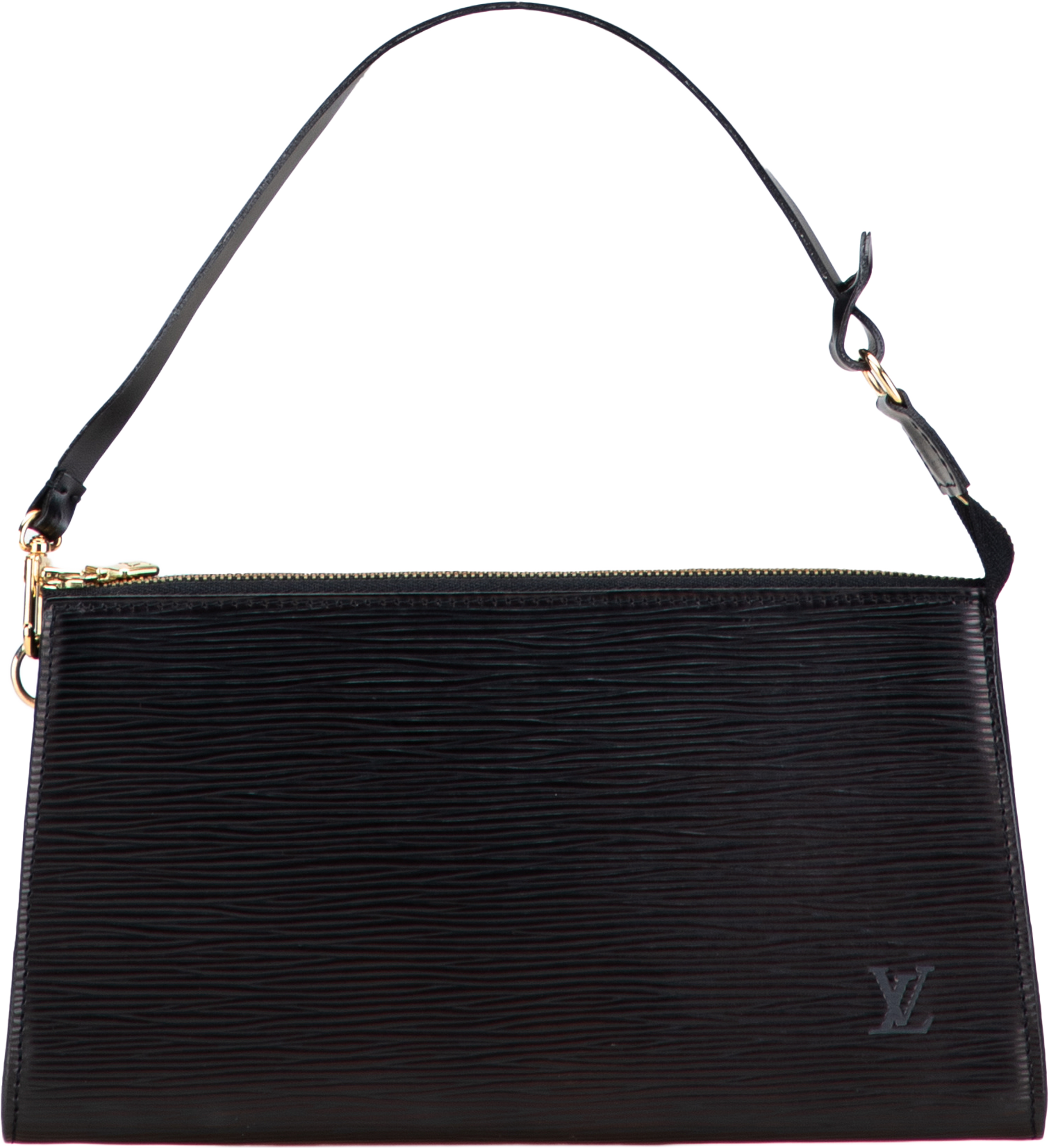 Louis Vuitton Epi Pochette Accessoires, från Luxclusif, i färgen black. Klicka för att öppna bilden i stort format