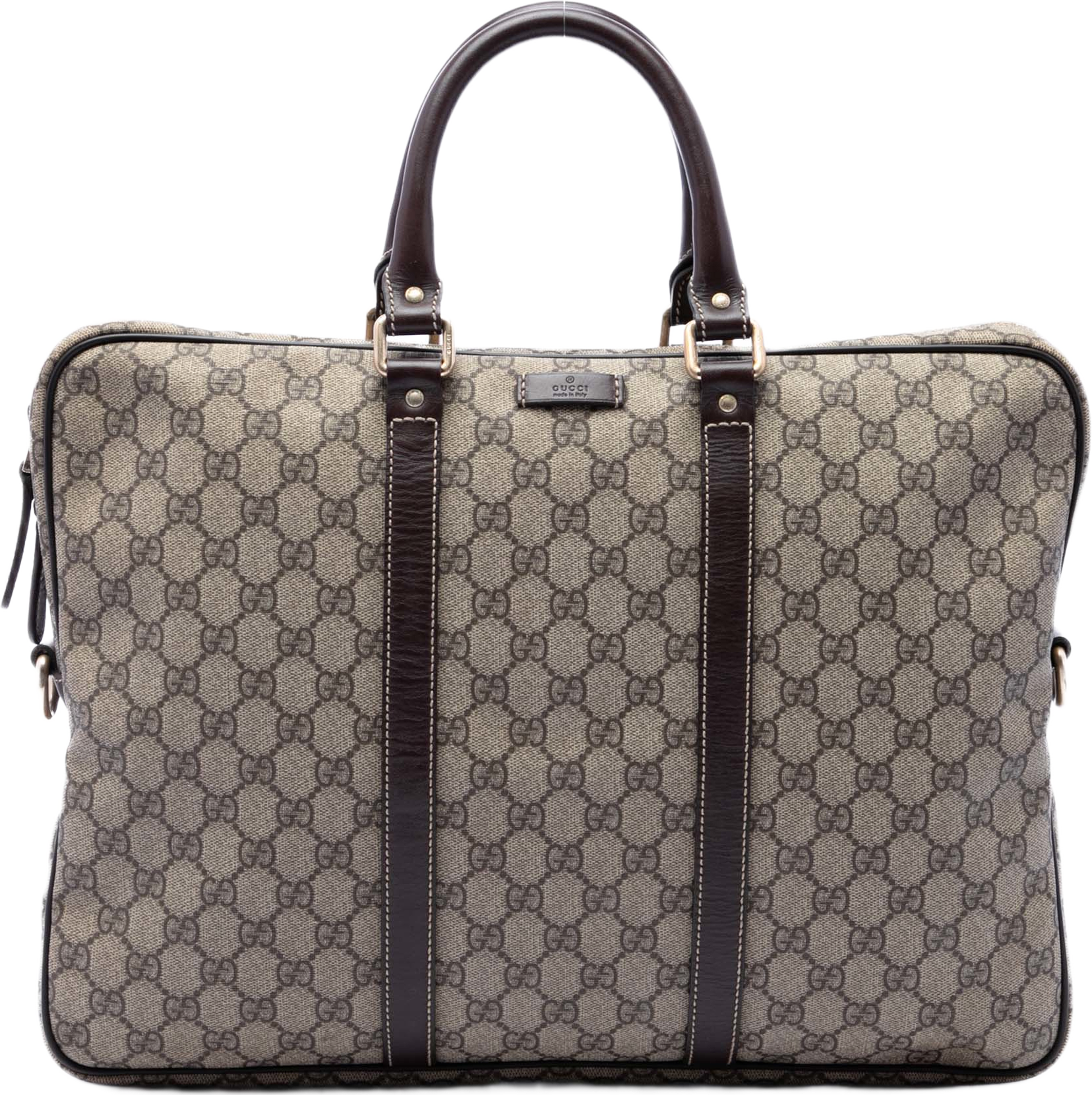 Gucci Gg Supreme Business Bag, från Luxclusif, i färgen beige. Klicka för att öppna bilden i stort format