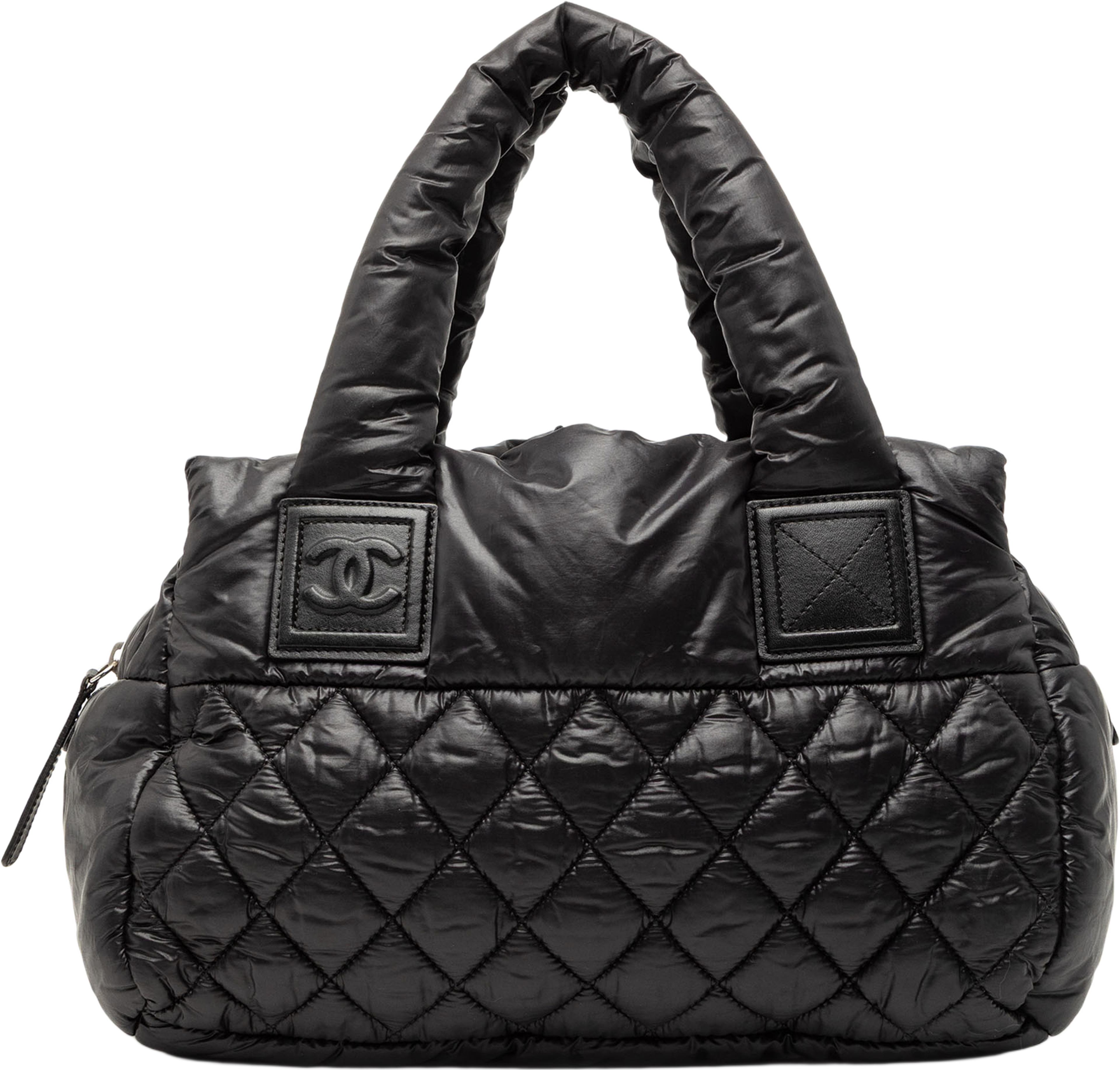 Chanel Small Quilted Nylon Coco Cocoon Tote, från Luxclusif, i färgen black. Klicka för att öppna bilden i stort format