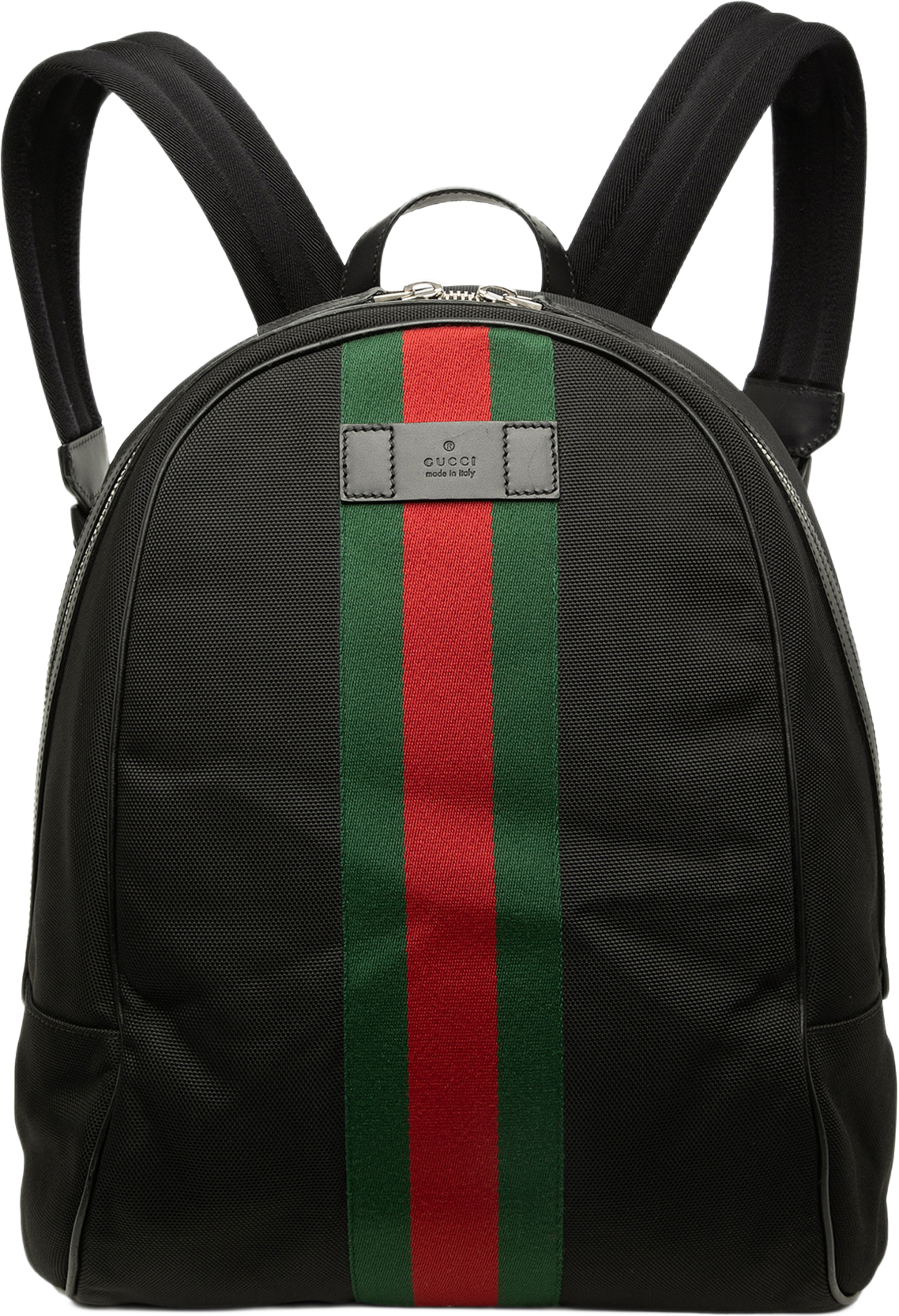 Gucci Techno Canvas Web Backpack, från Luxclusif, i färgen svart. Klicka för att öppna bilden i stort format