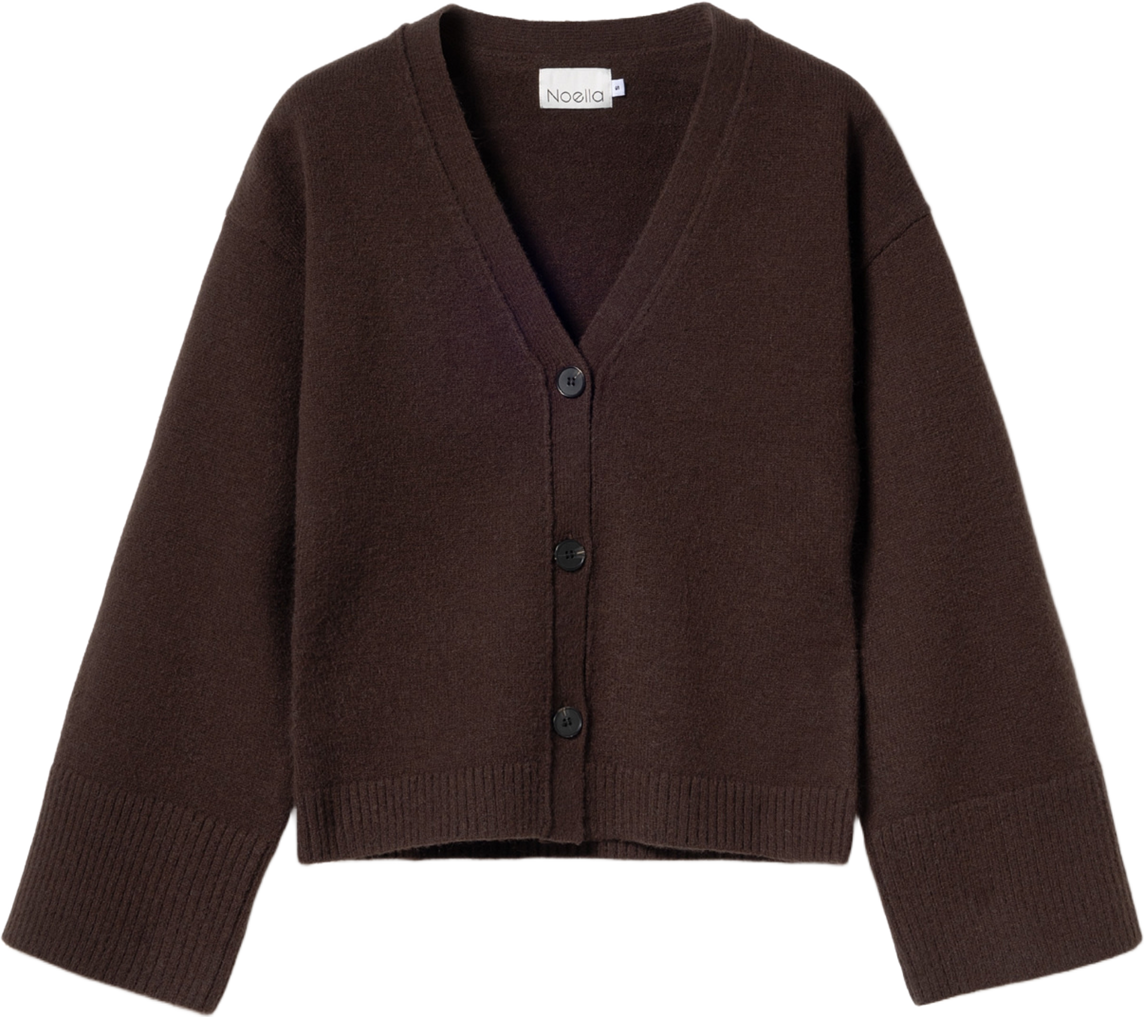 Lenyx Knit Cardigan - Chocolate, från Noella, i färgen chocolate. Klicka för att öppna bilden i stort format