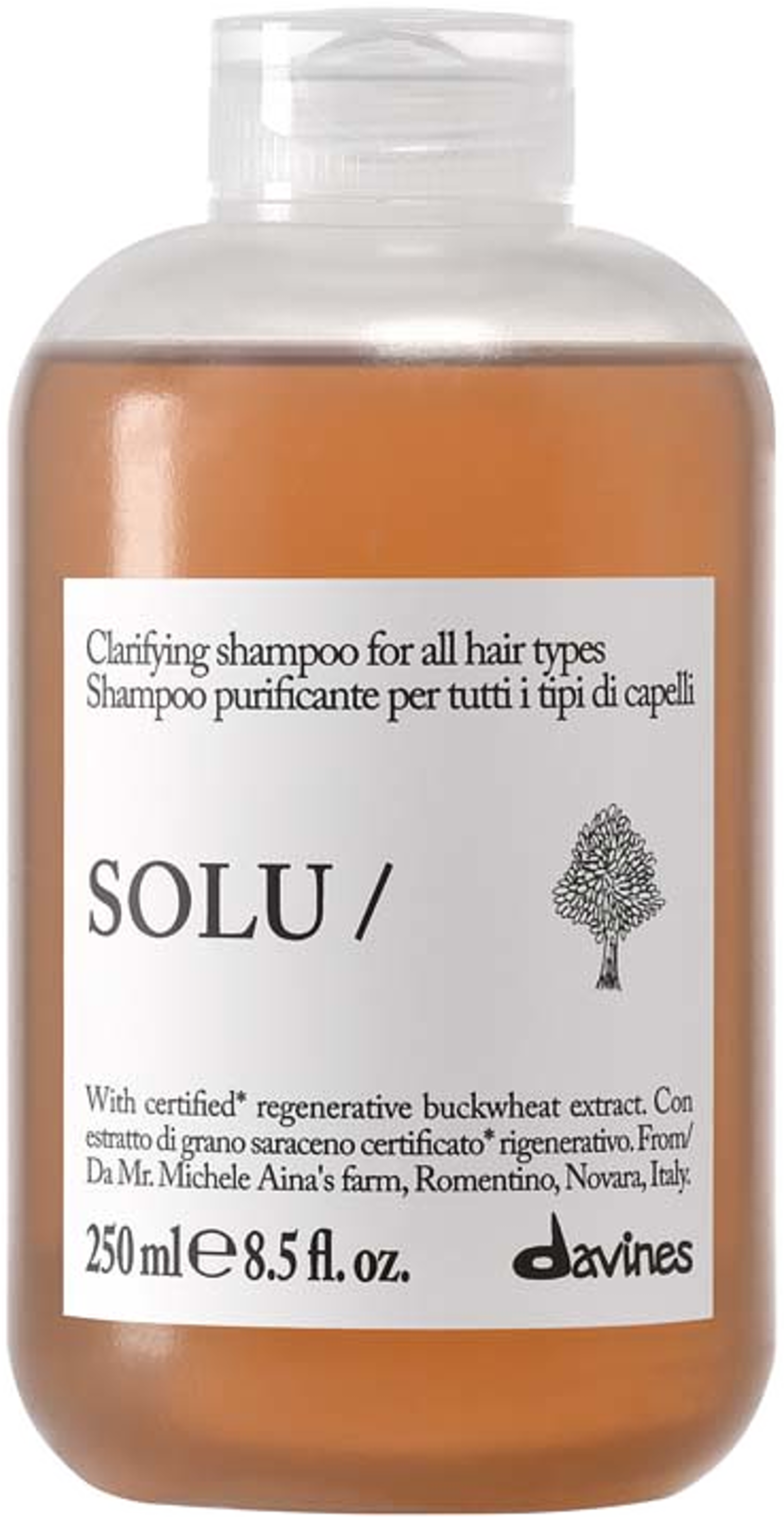 Essential SOLU / shampoo, från DAVINES. Klicka för att öppna bilden i stort format