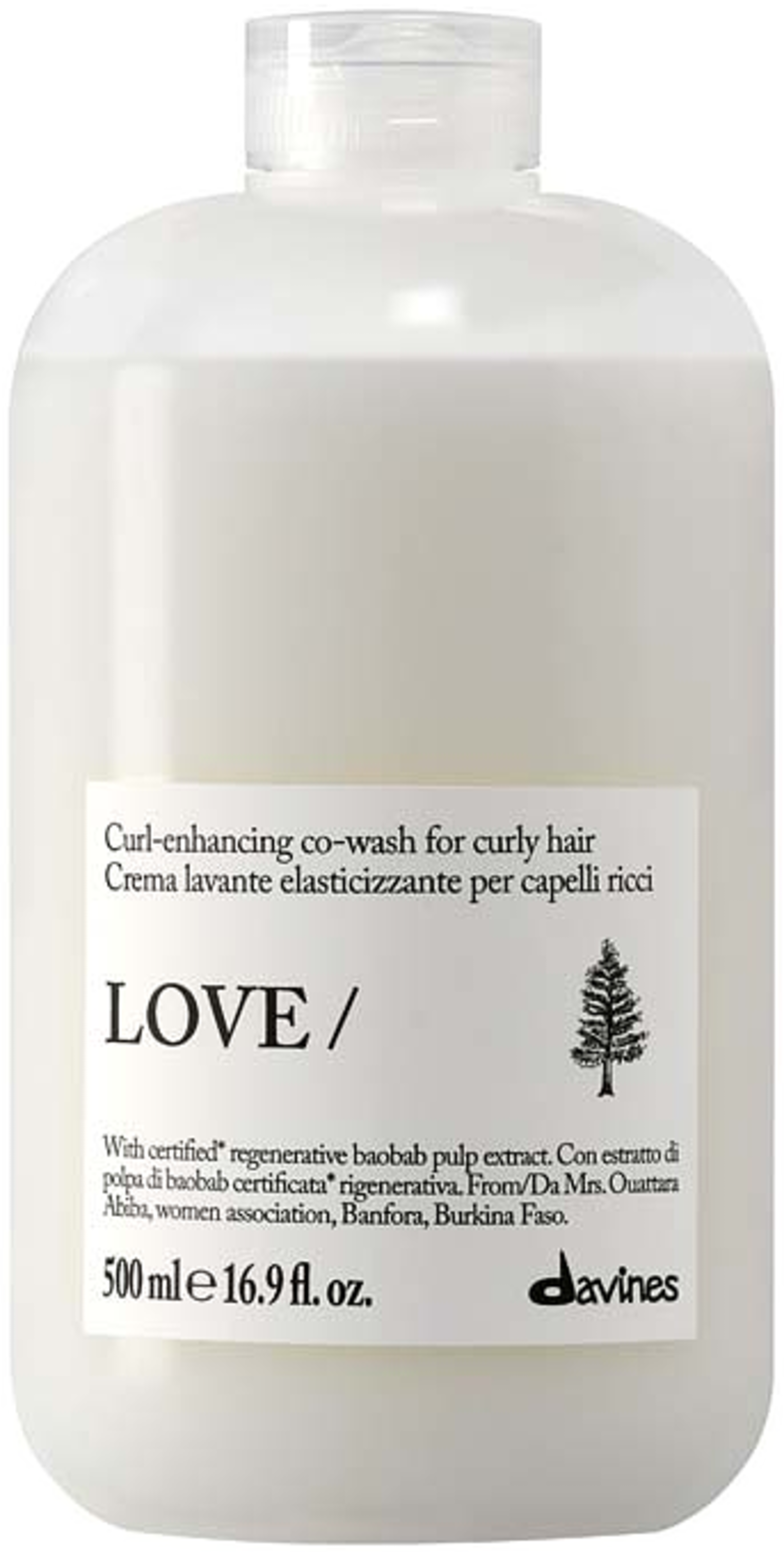 Essential LOVE CURL / co-wash, från DAVINES. Klicka för att öppna bilden i stort format