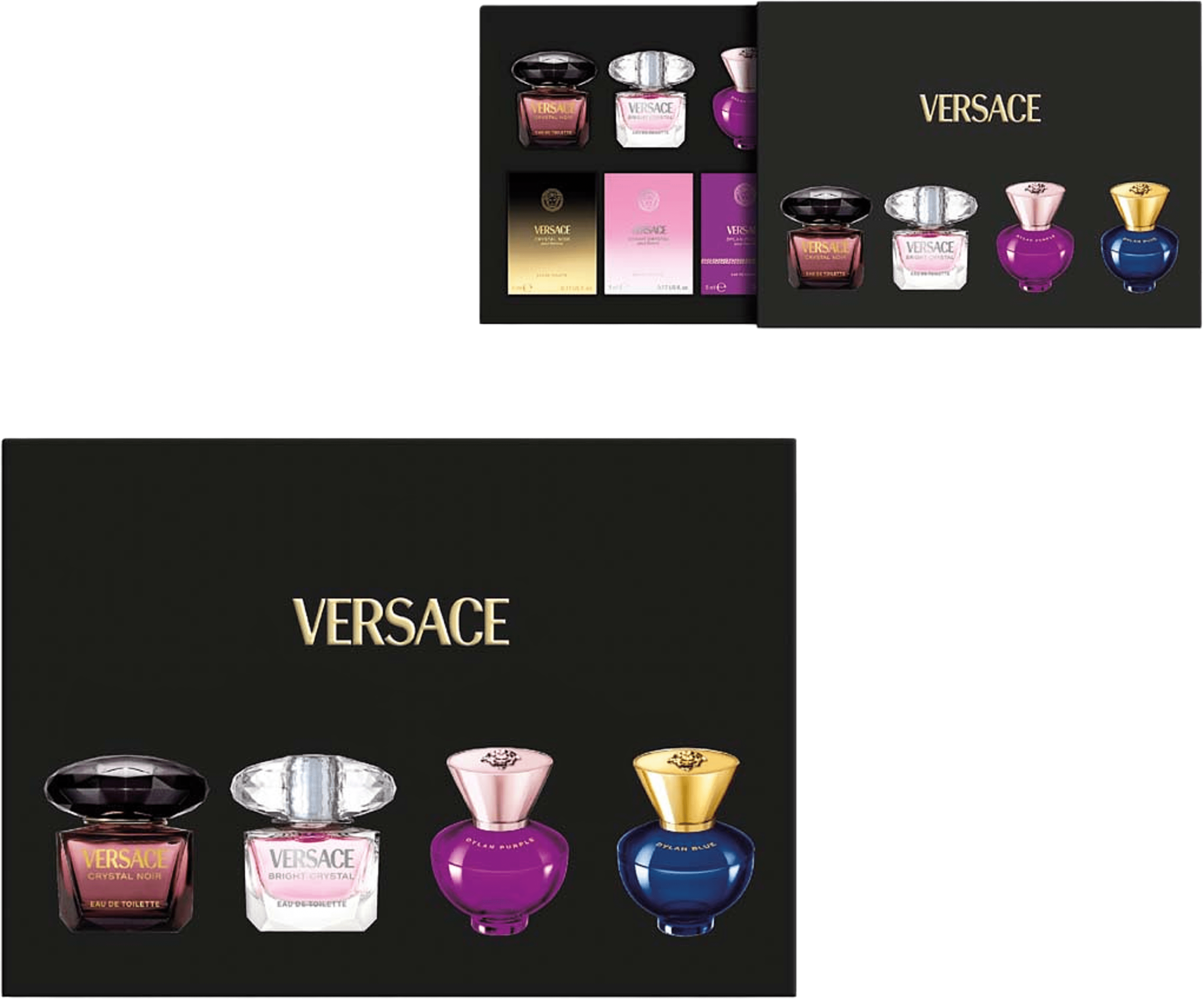 Gift Set Delux Miniature Collection Pour Femme  4 x 5 ml, från Versace. Klicka för att öppna bilden i stort format