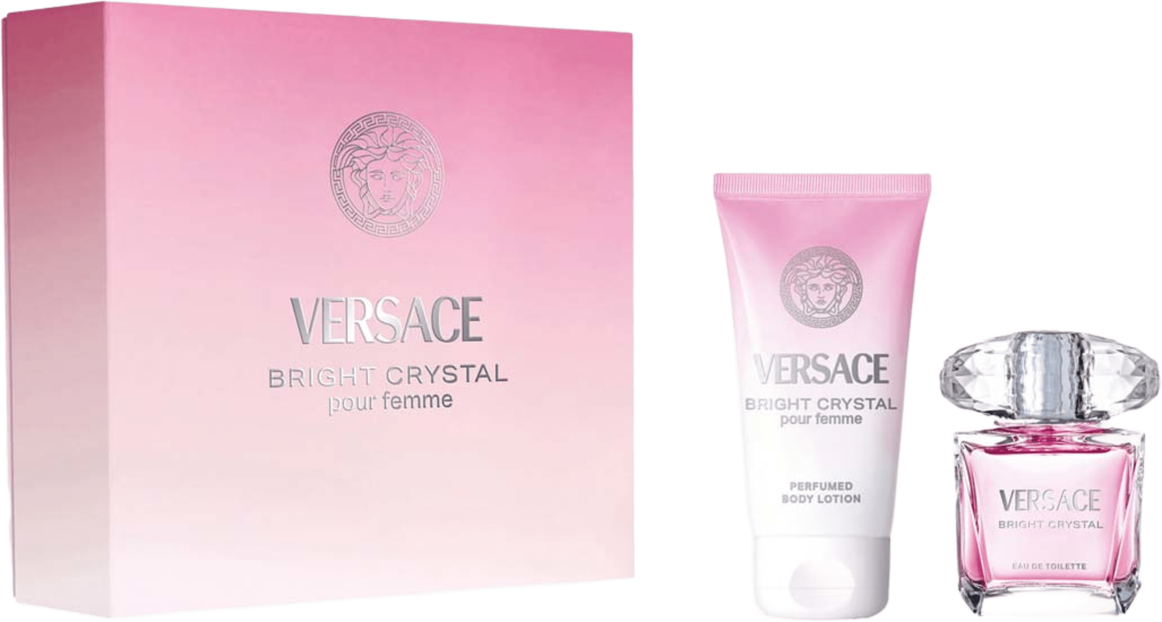 Gift Set Bright Crystal EdT 30ml + Body Lotion 50 ml, från Versace. Klicka för att öppna bilden i stort format
