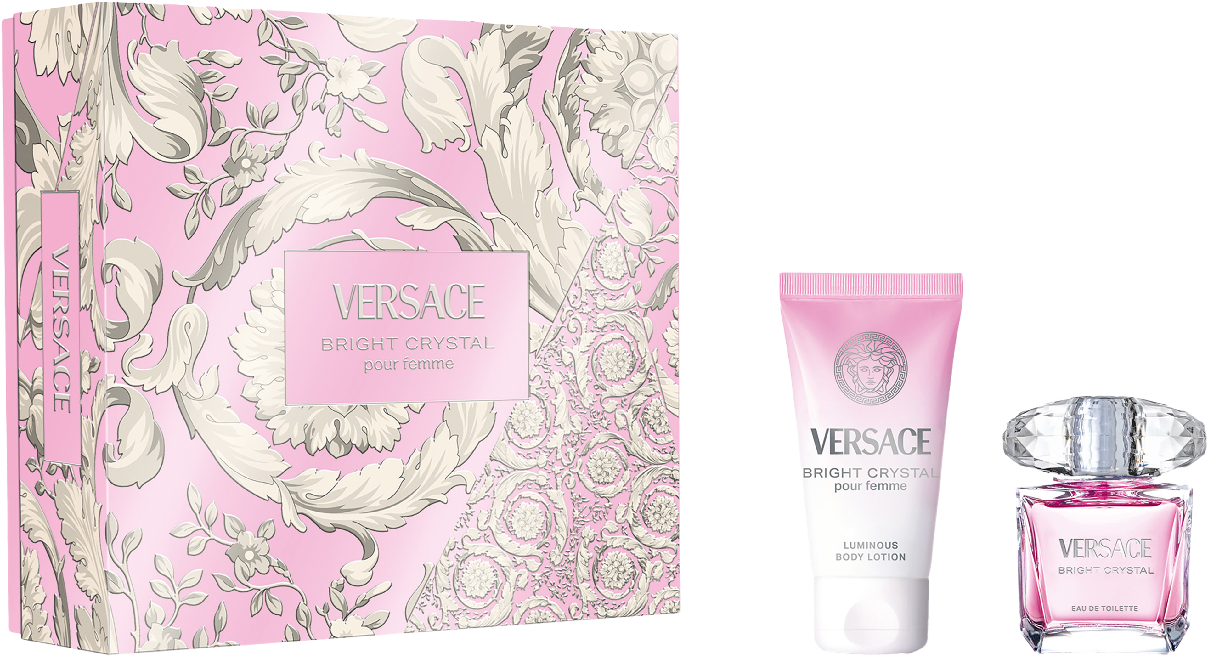 Gift Set Bright Crystal EdT + Body Lotion, från Versace. Klicka för att öppna bilden i stort format