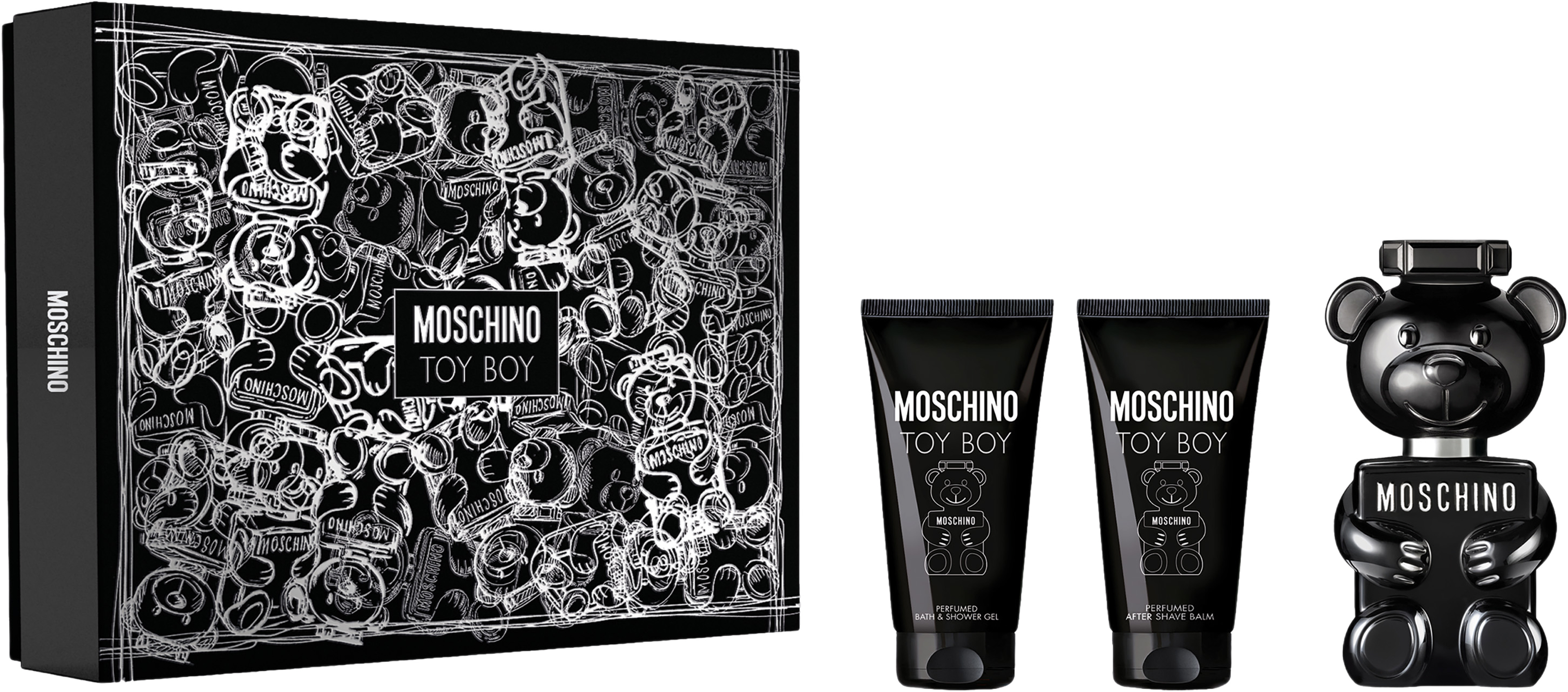 Gift Set Toy Boy EdP + Shower Gel + After Shave Balm, från Moschino. Klicka för att öppna bilden i stort format