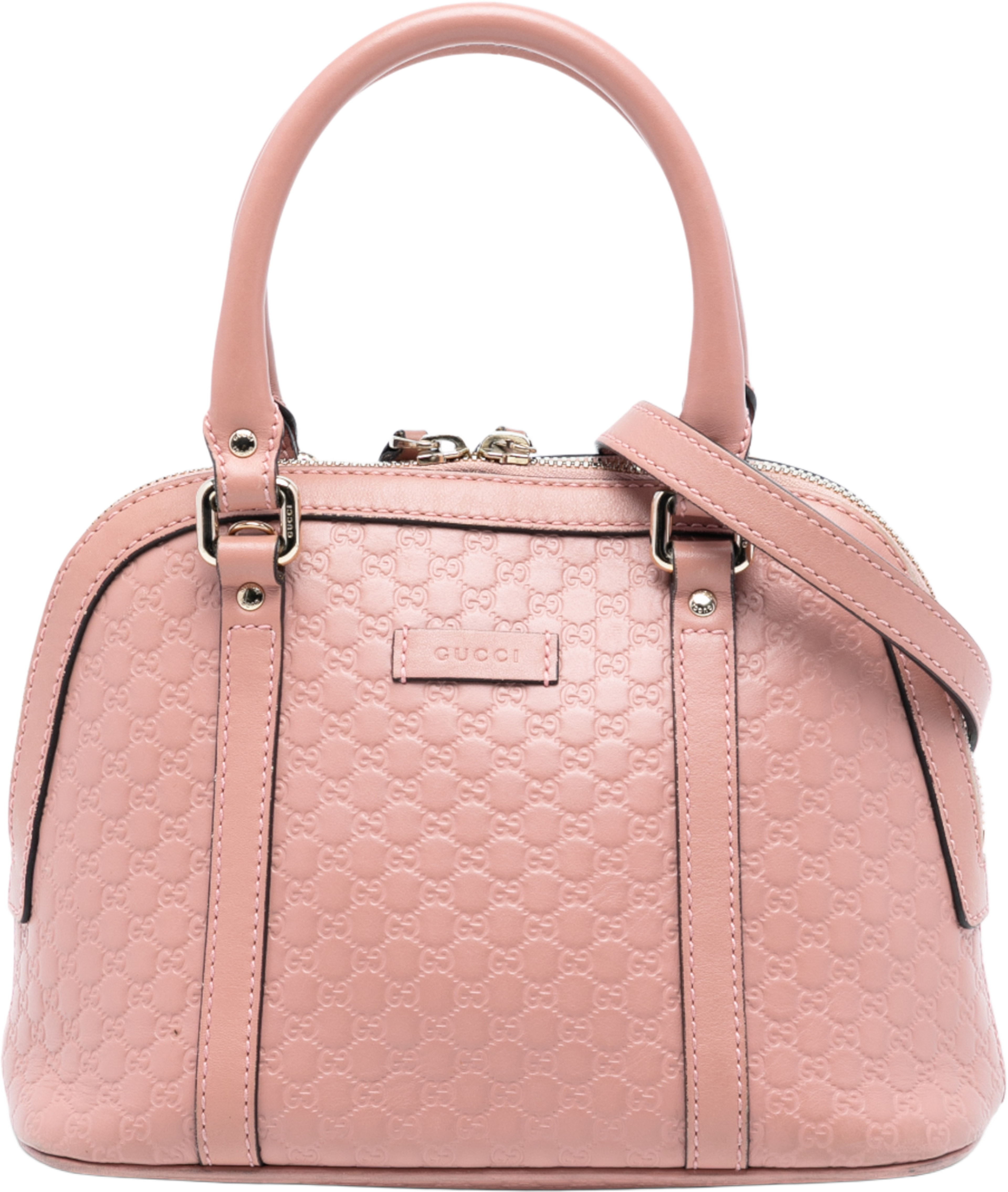 Gucci Mini Microguccissima Dome Satchel, från Luxclusif, i färgen pink. Klicka för att öppna bilden i stort format
