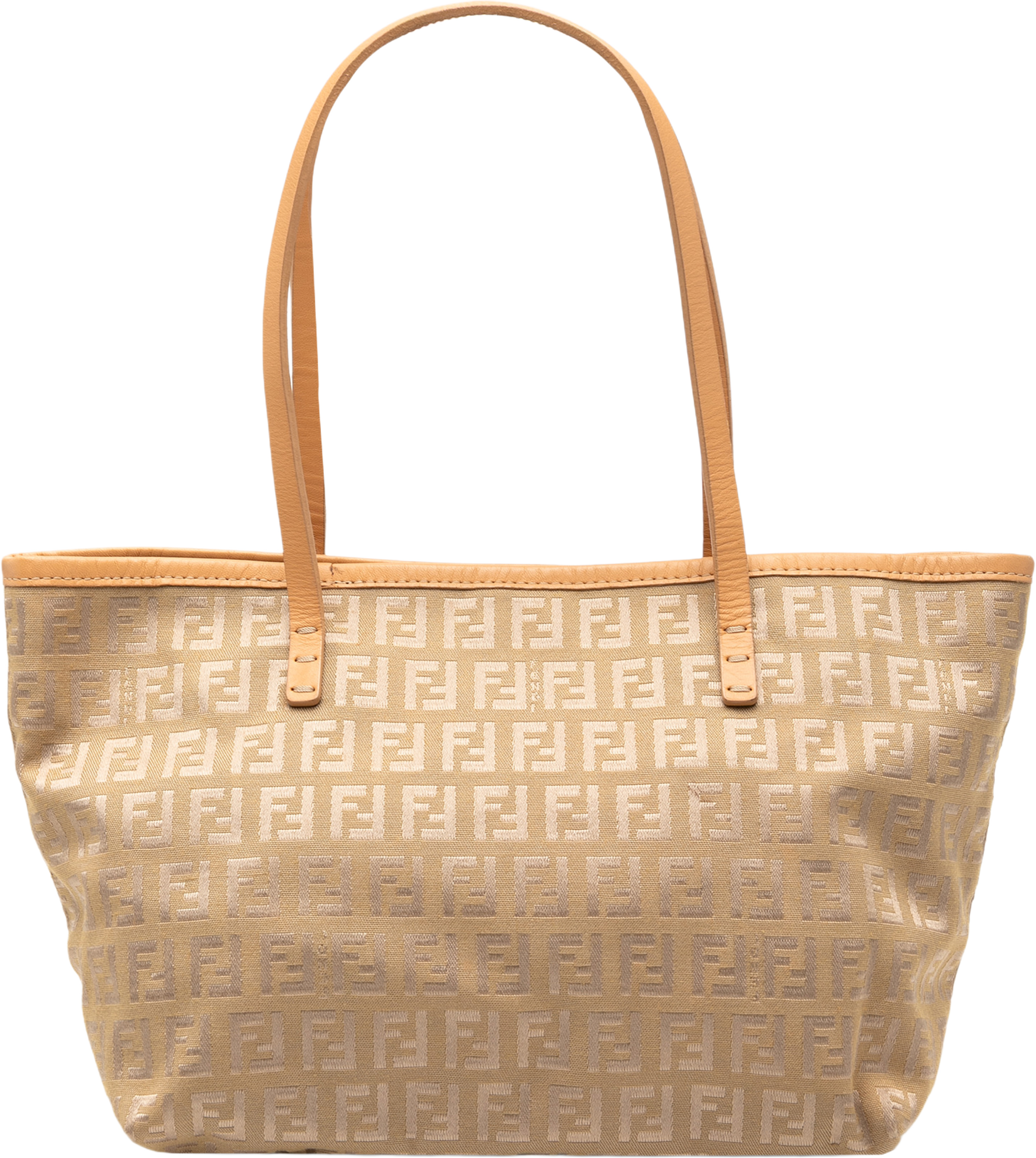 Fendi Zucchino Canvas Tote, från Luxclusif, i färgen beige. Klicka för att öppna bilden i stort format