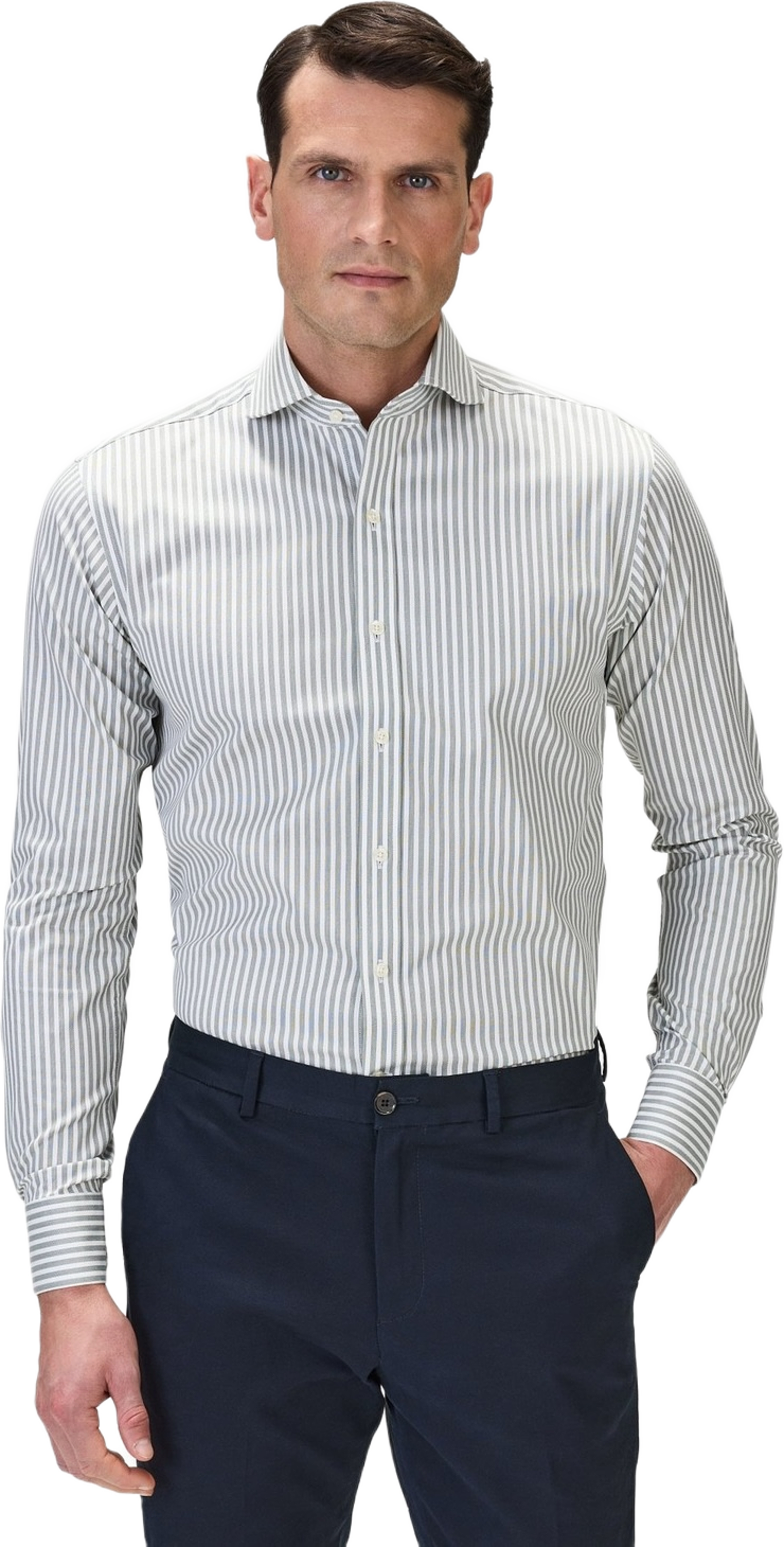 Cotton Striped Stretch Shirt (thanos)