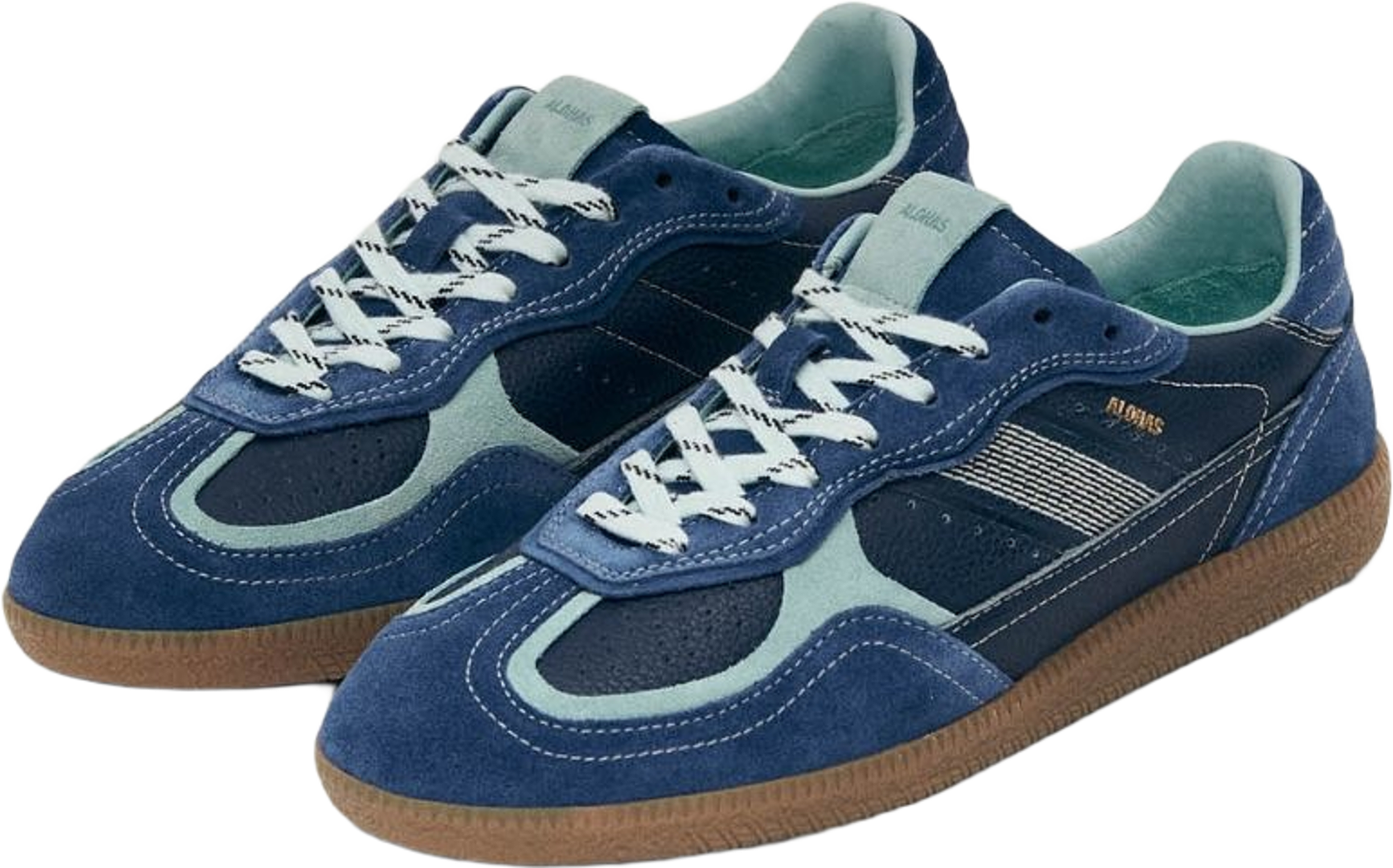 Tb.490 Rife Grain Cobalt Leather Sneakers