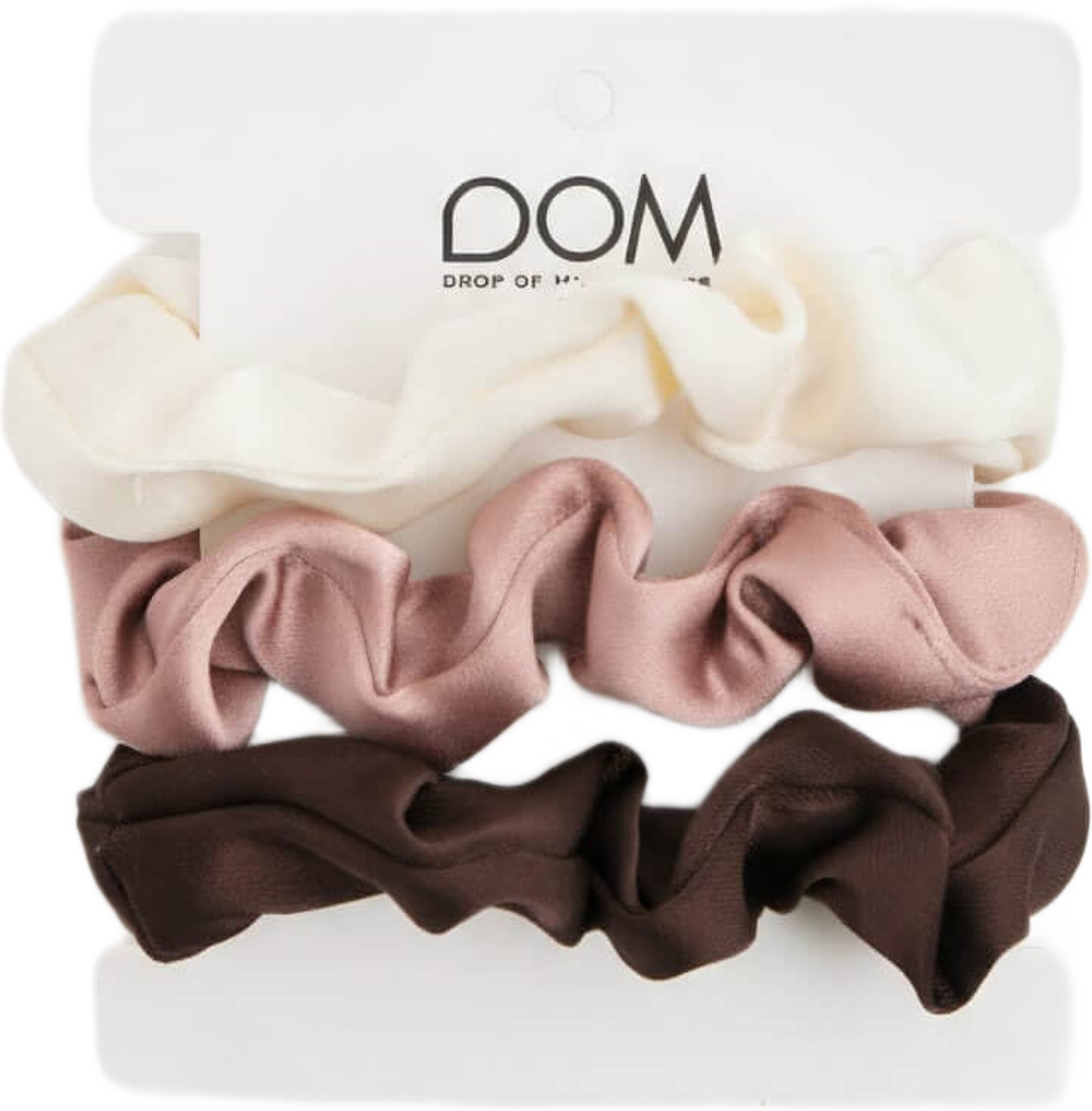 Satin Hair Scrunchie 3-pack, från Drop of Mindfulness, i färgen multi black. Klicka för att öppna bilden i stort format