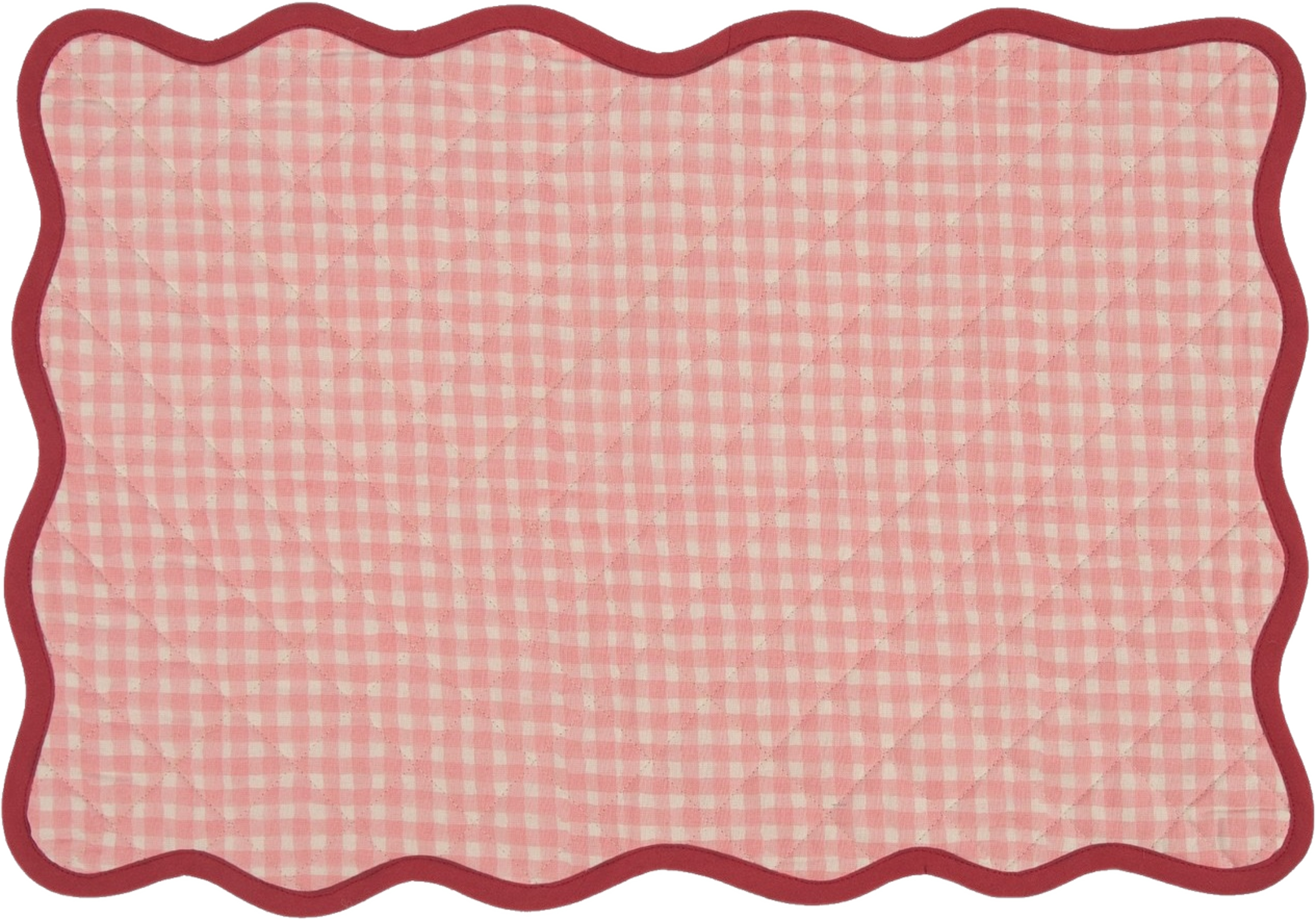 Scallop Quiltad Bordstablett -  33x48 Cm, från Pick A Poppy, i färgen light pink. Klicka för att öppna bilden i stort format