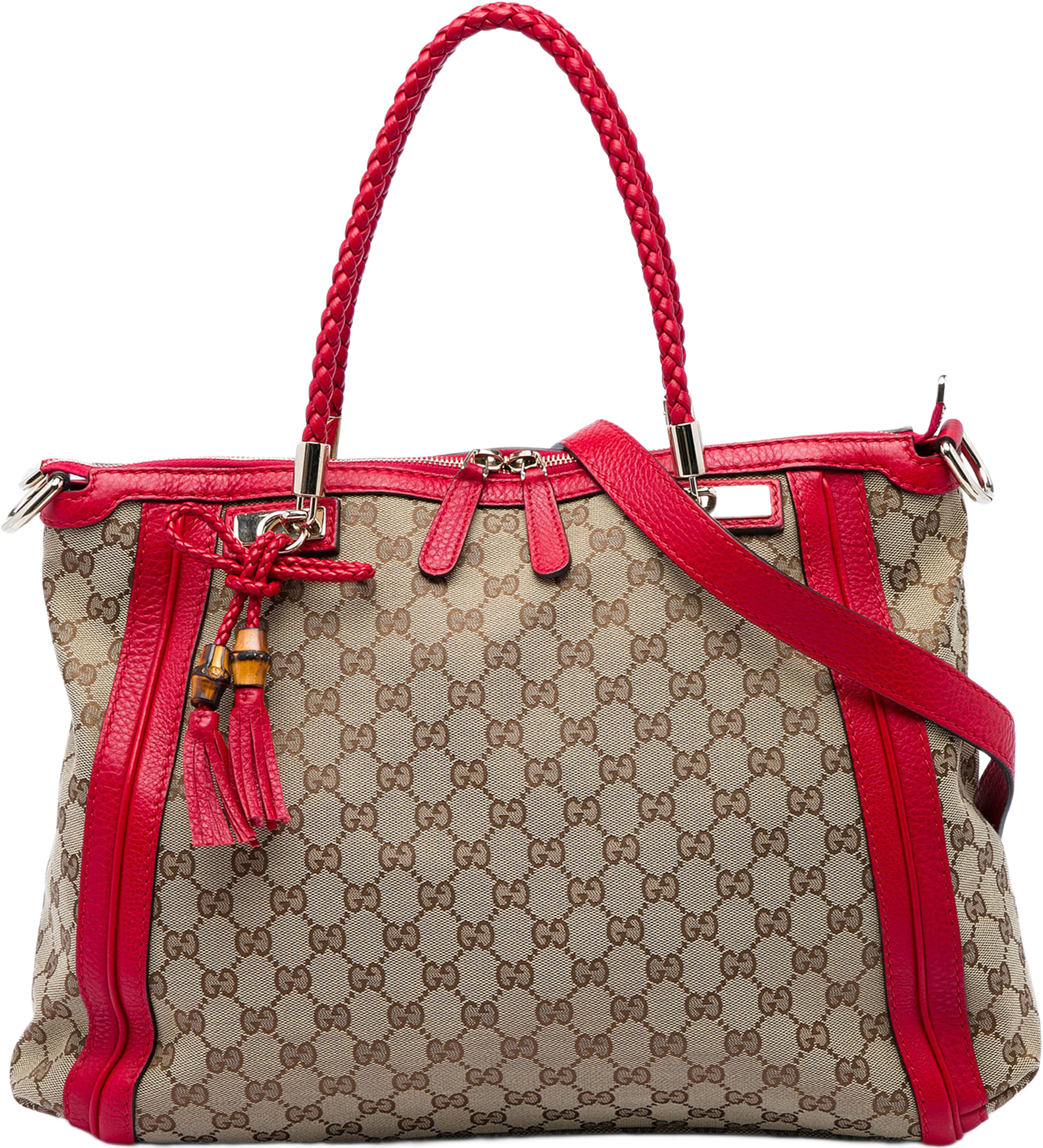 Gucci Gg Canvas Bella Convertible Tote, från Luxclusif, i färgen beige. Klicka för att öppna bilden i stort format