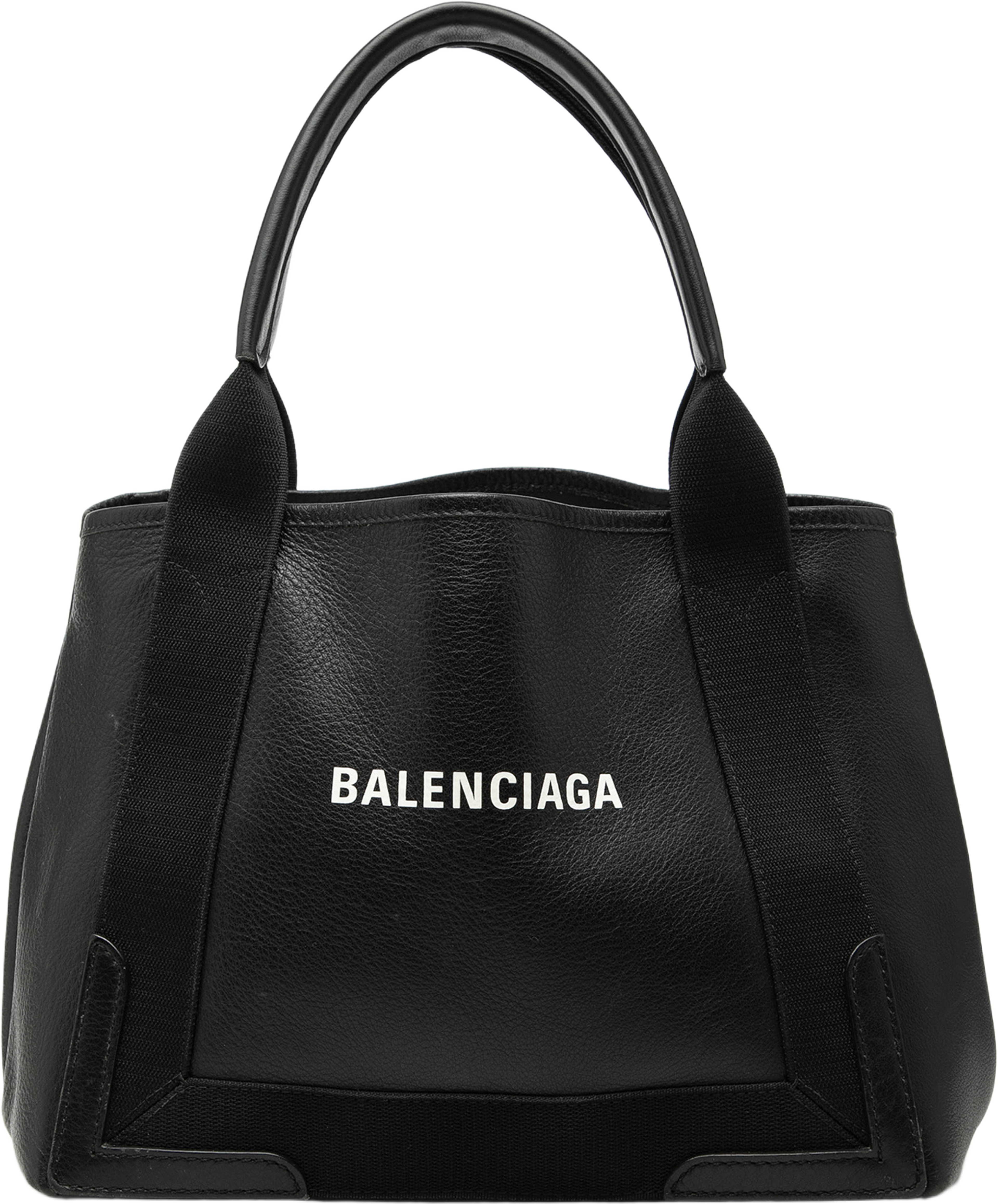Balenciaga Leather Navy Cabas S Tote, från Luxclusif, i färgen black. Klicka för att öppna bilden i stort format